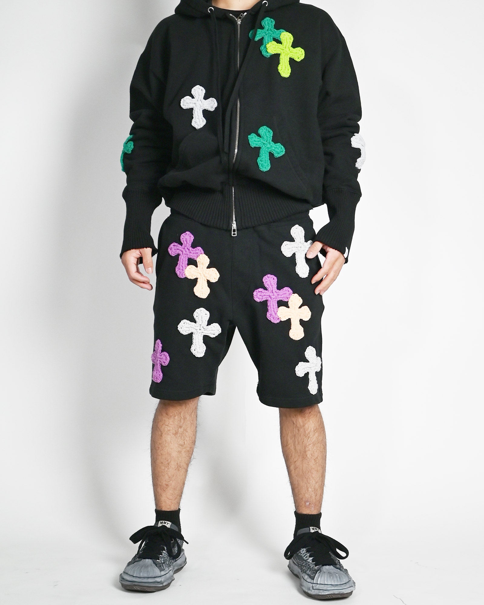 Perfectribs・パーフェクトリブズ - スウェットパンツ Y.A.R.N. × PERFECTRIBS SWEATSHORTS-003 / MULTI