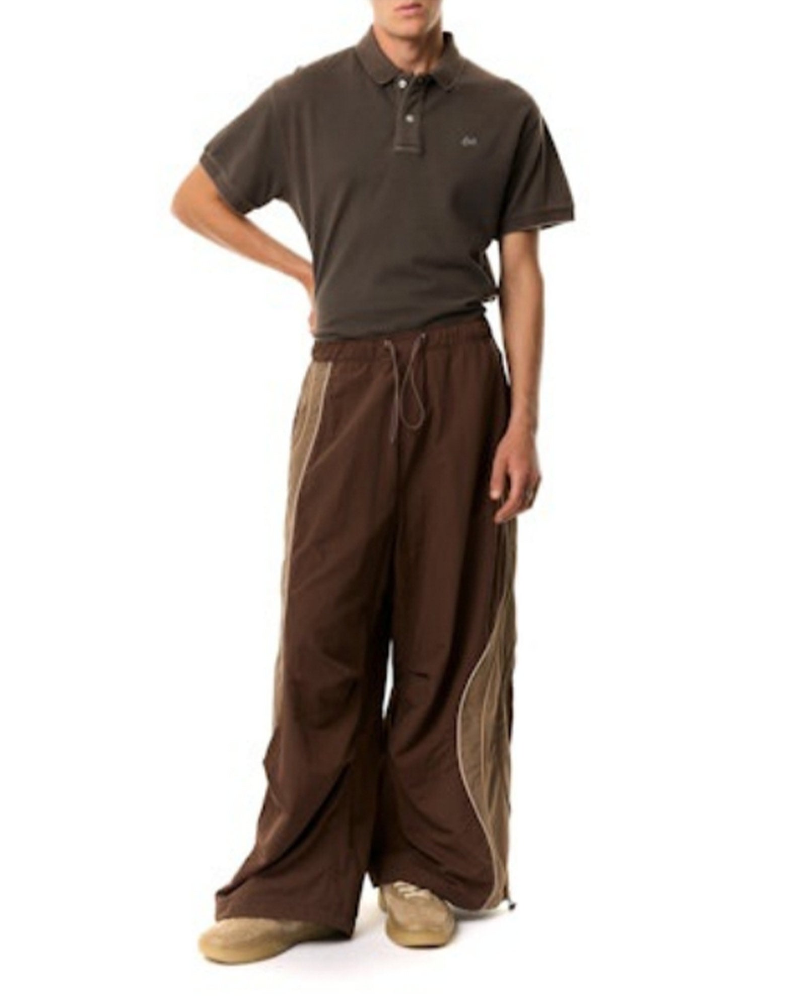 ERL・イーアールエル - ジャージ・トラックパンツ UNISEX UFO TRACK PANTS WOVEN / BROWN