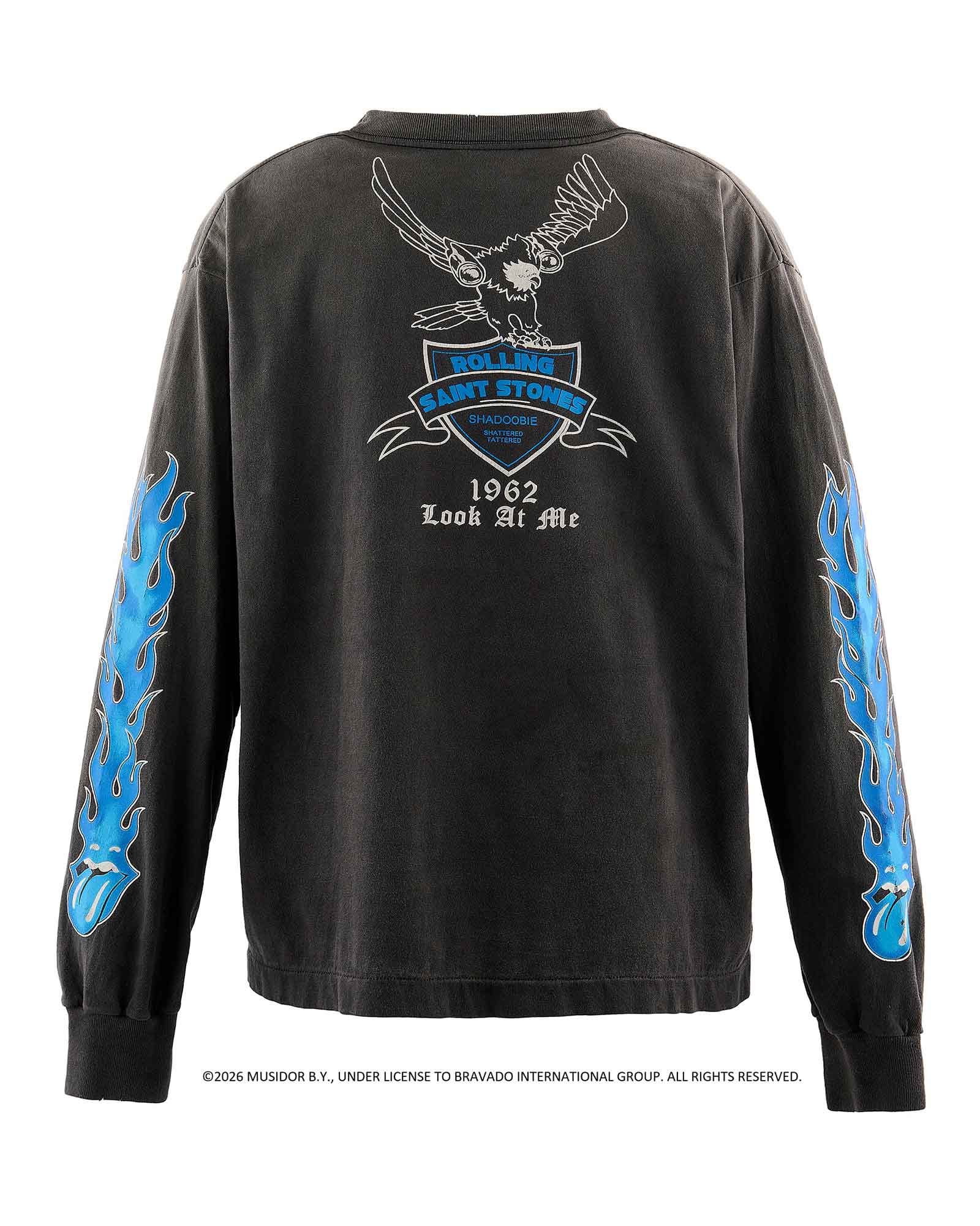 ©SAINT M××××××・セントマイケル - L/S Tシャツ TRS_LS T-SHIRT/FIRE / BLACK