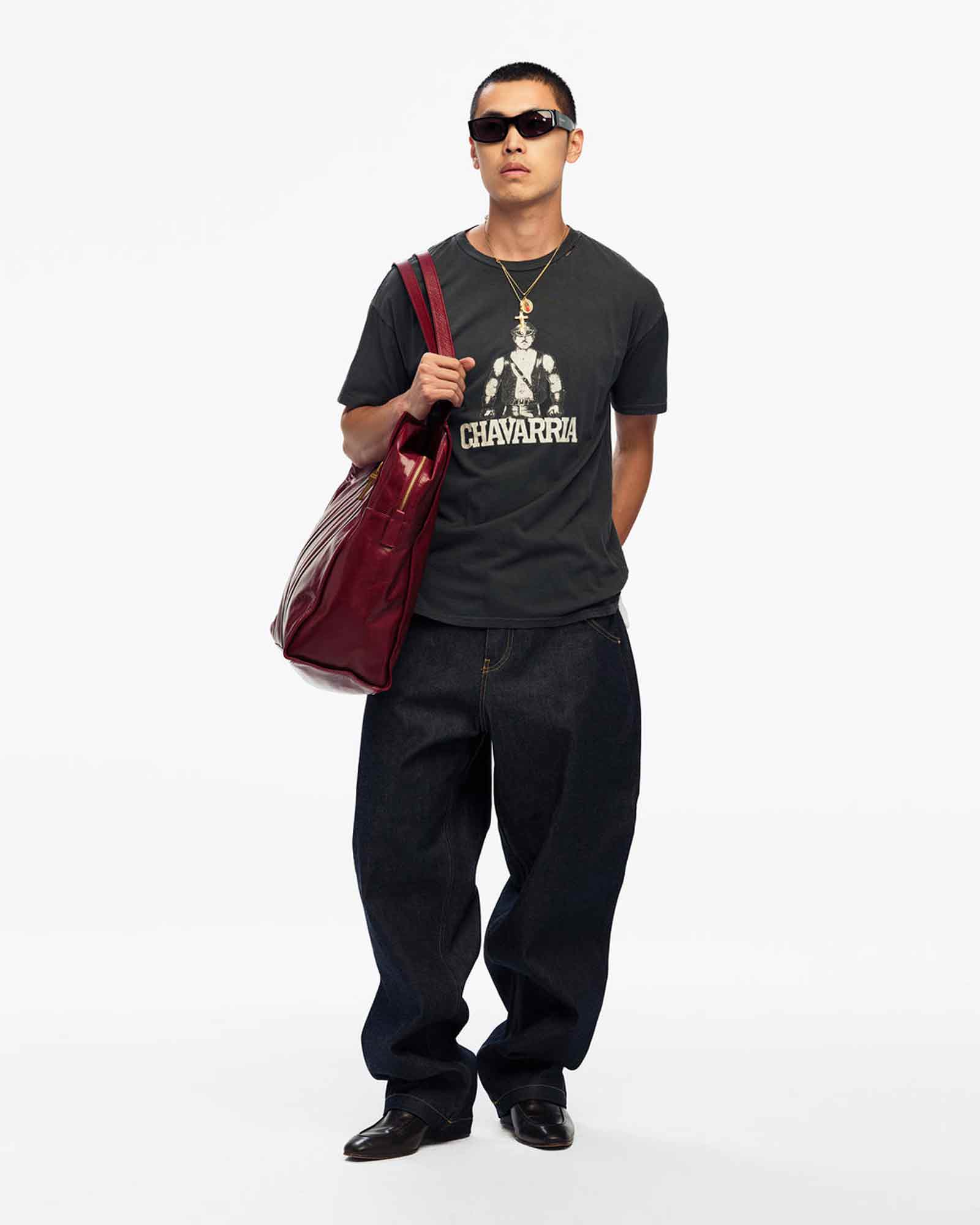 WILLY CHAVARRIA・ウィリー・チャバリア - Tシャツ・カットソー LEATHER DADDY EASY TEE / BLACK