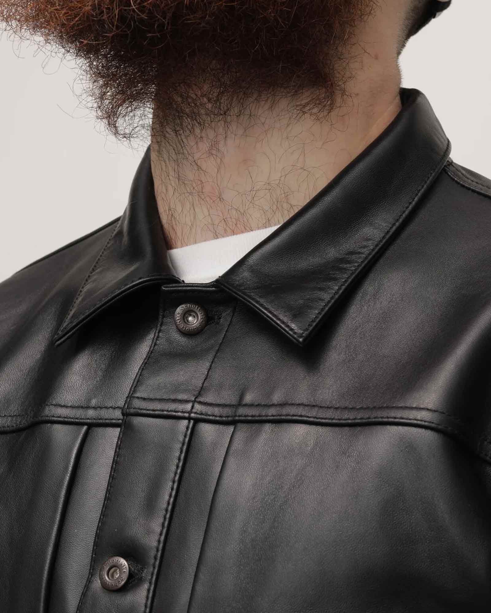 Schott・ショット -  SHEEP LEATHER 1st TRACKER JACKET / BLACK