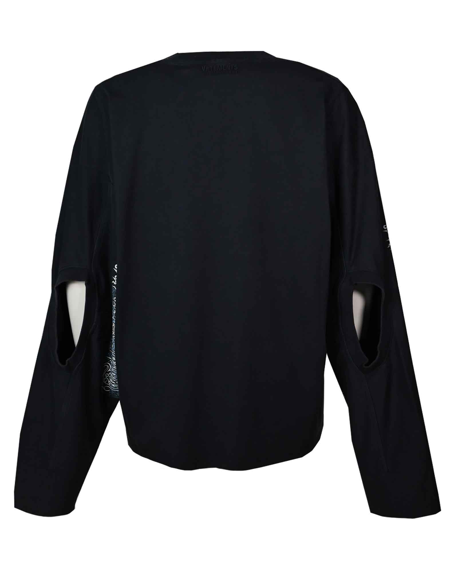 VETEMENTS・Vetements -  COF DECADENCE CUT-UP T-SHIRT LONGSLEEVE / WASHED BLACK
