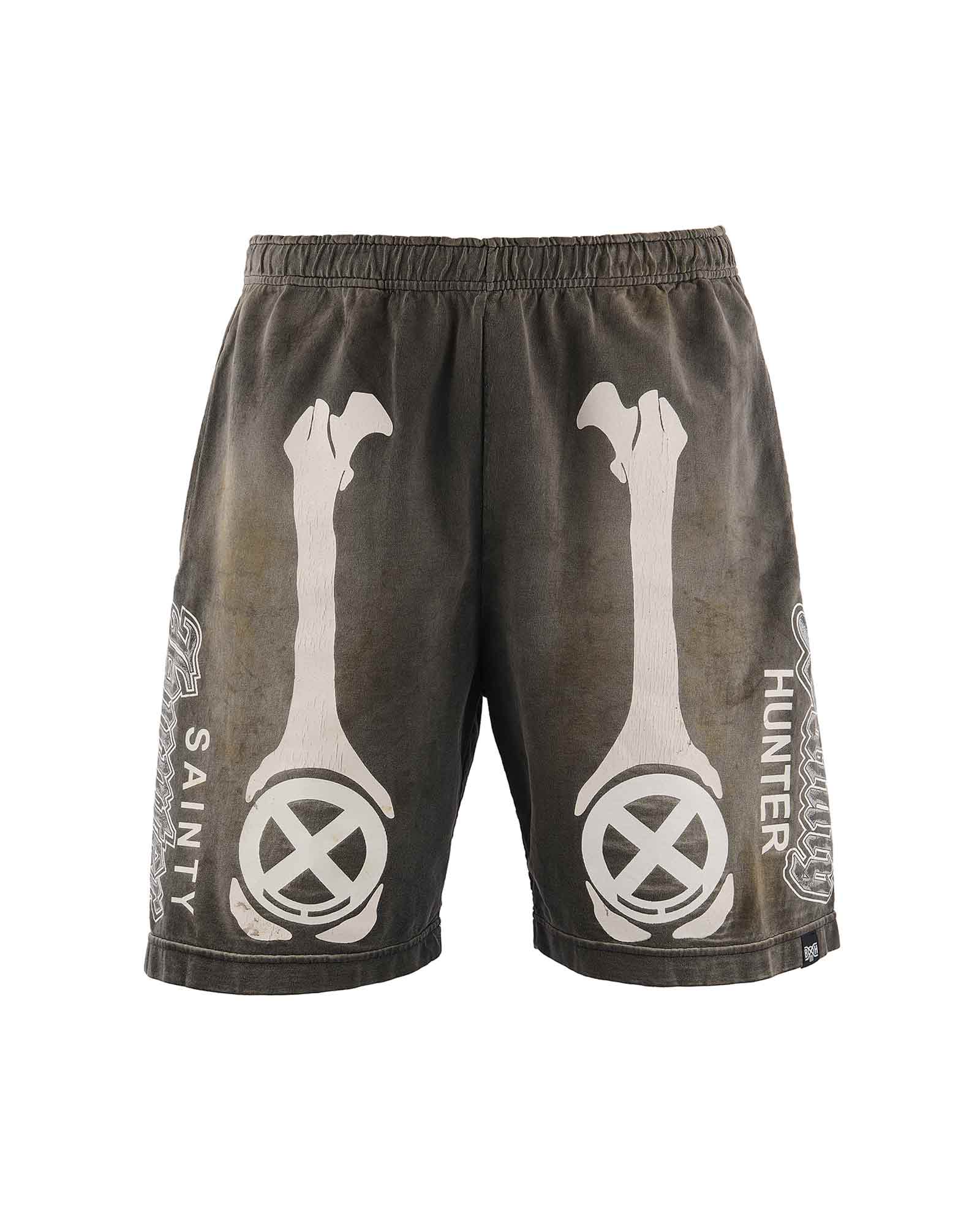 BH_CUT SEW SHORTS/BONE / CHARCOAL