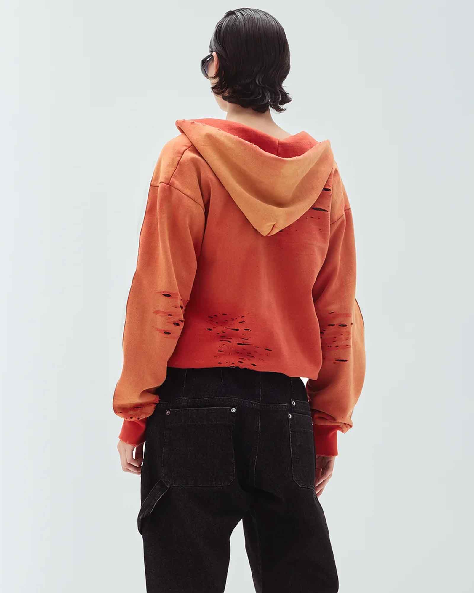RRR123・リヴィントン ロイ レビス - パーカー・フーディ APOCRYPHA PIOUS ZIP HOODIE / ORANGE