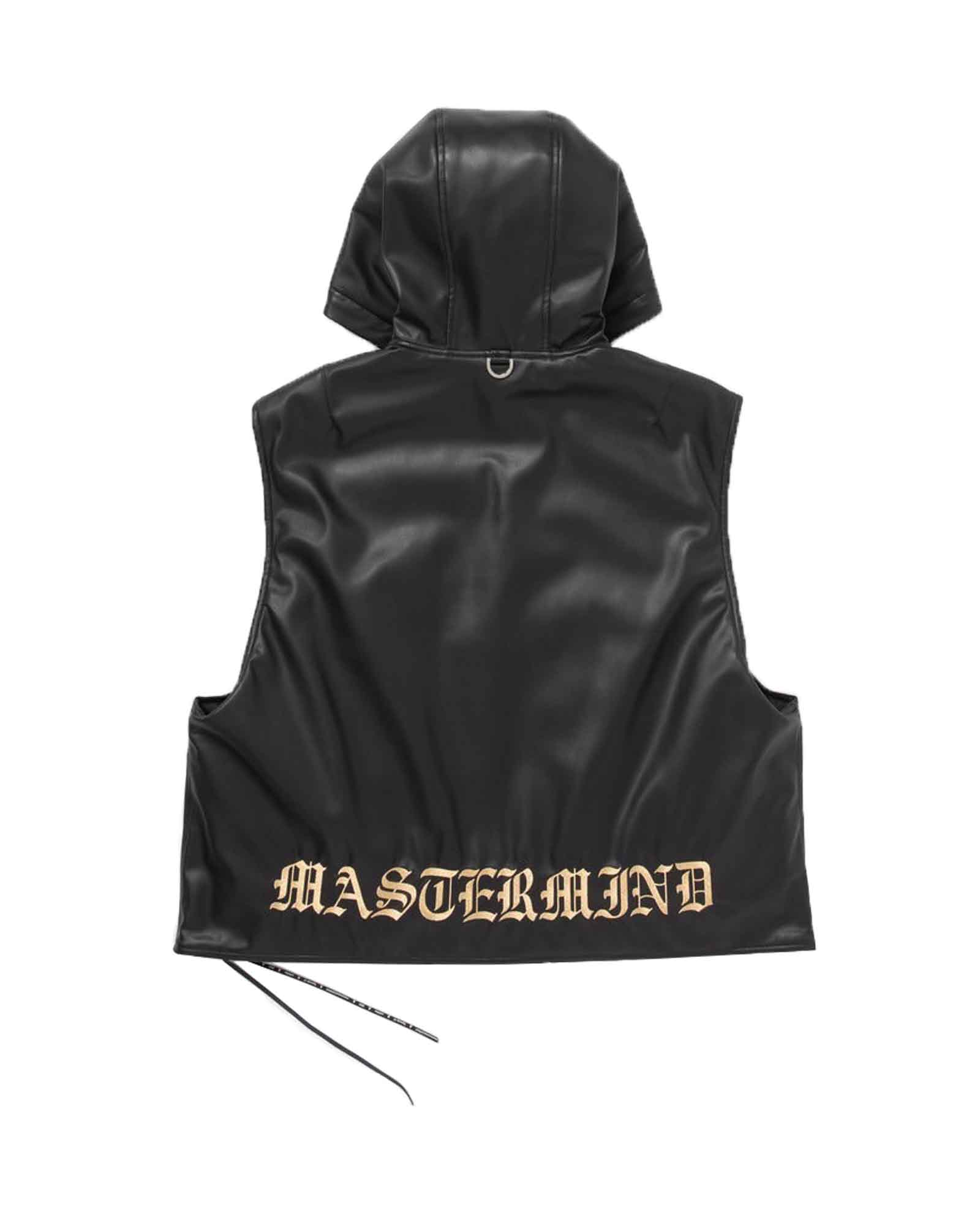 mastermind・マスターマインド - ベスト FAUX LEATHER VEST / BLACK