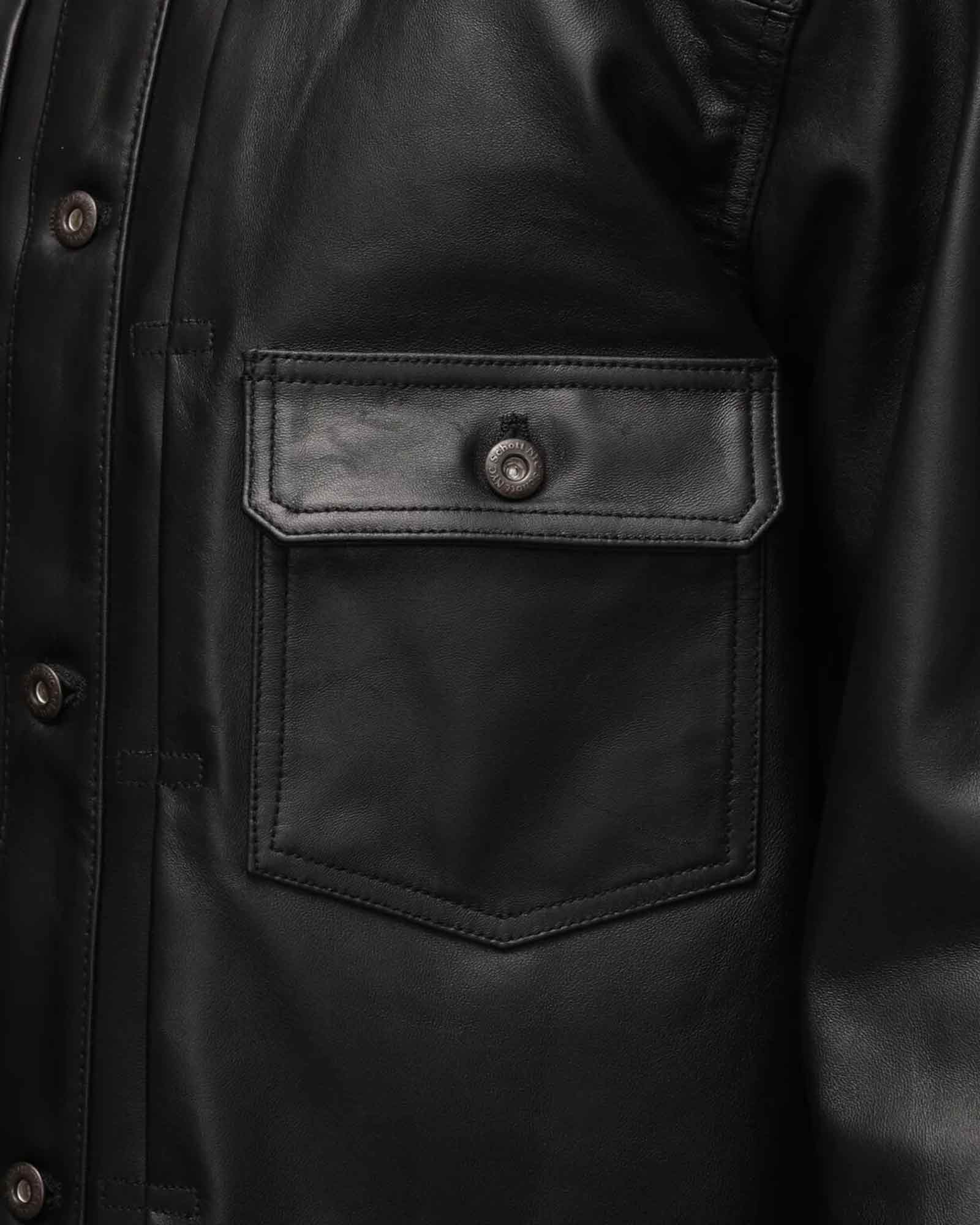 Schott・ショット -  SHEEP LEATHER 1st TRACKER JACKET / BLACK