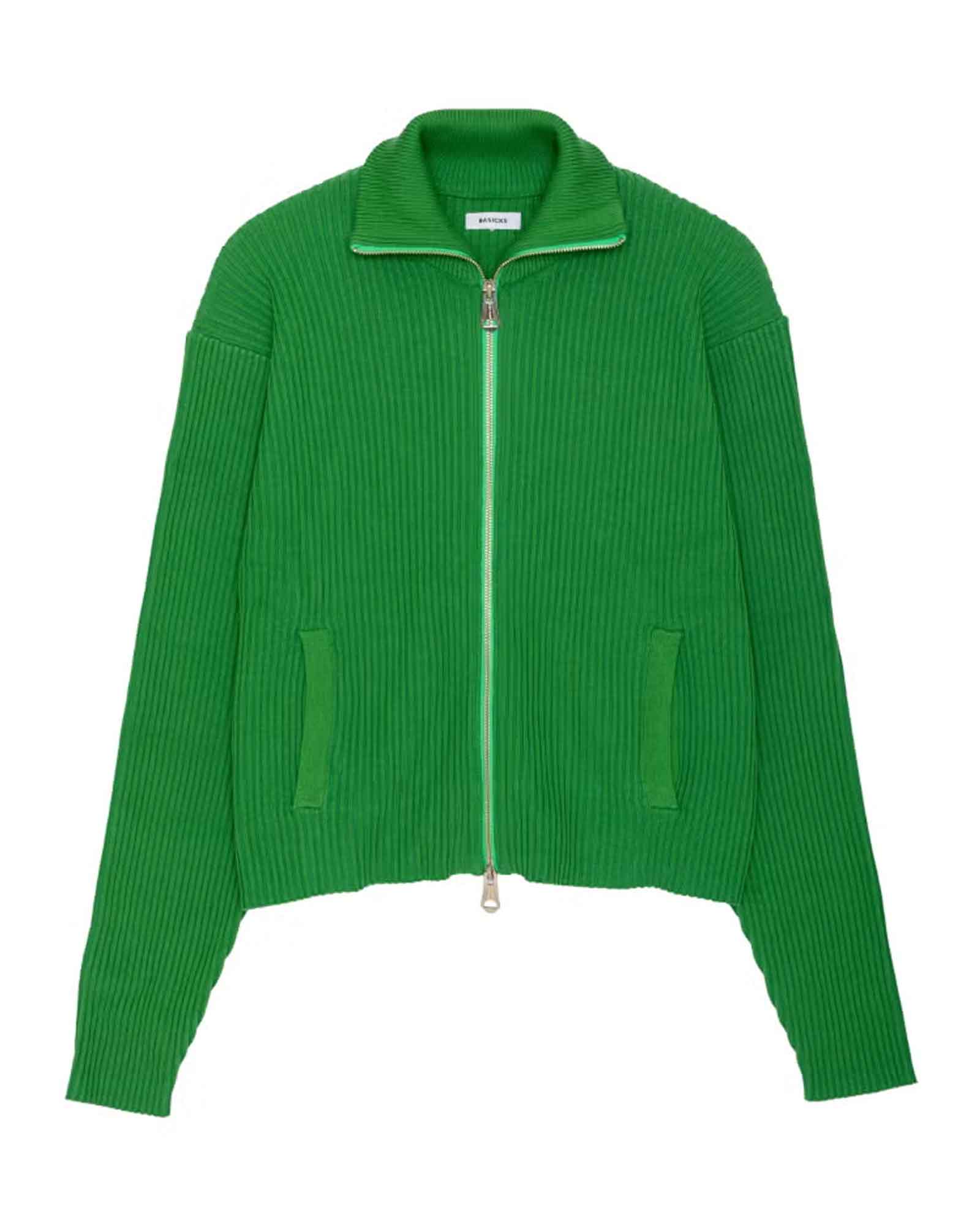 BASICKS・ベイシックス - ニット・セーター SHORT DRIVERS KNIT / GREEN