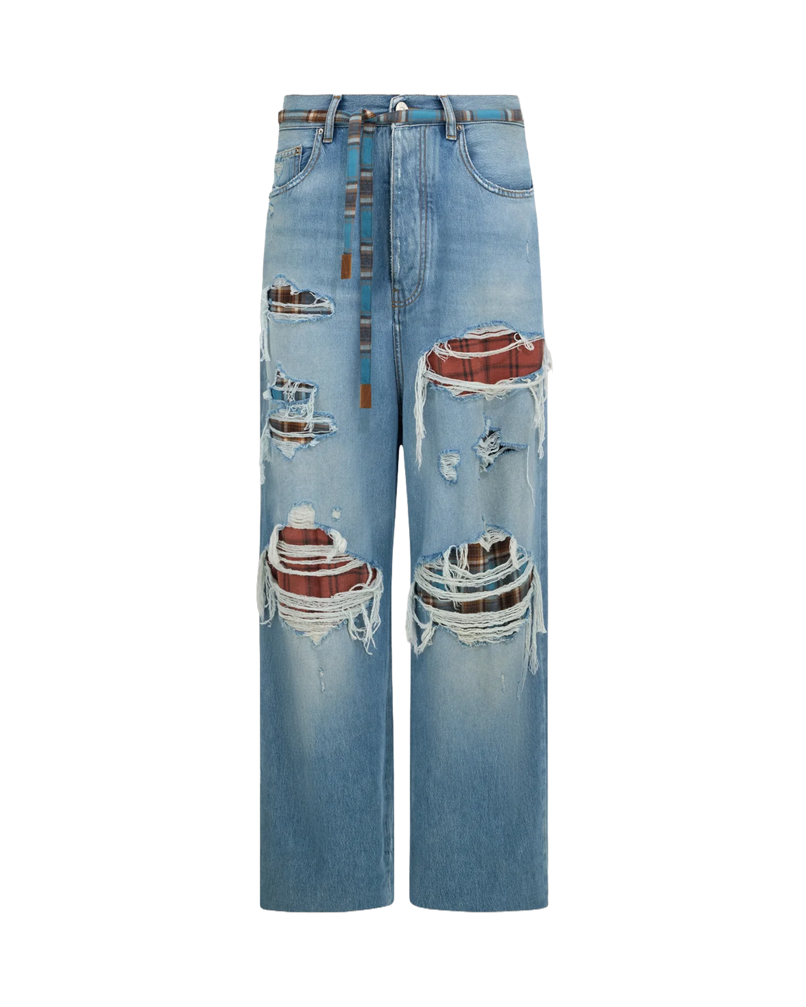 FLANNEL REPAIR BAGGY JEAN / SURFRIDER INDIGO
