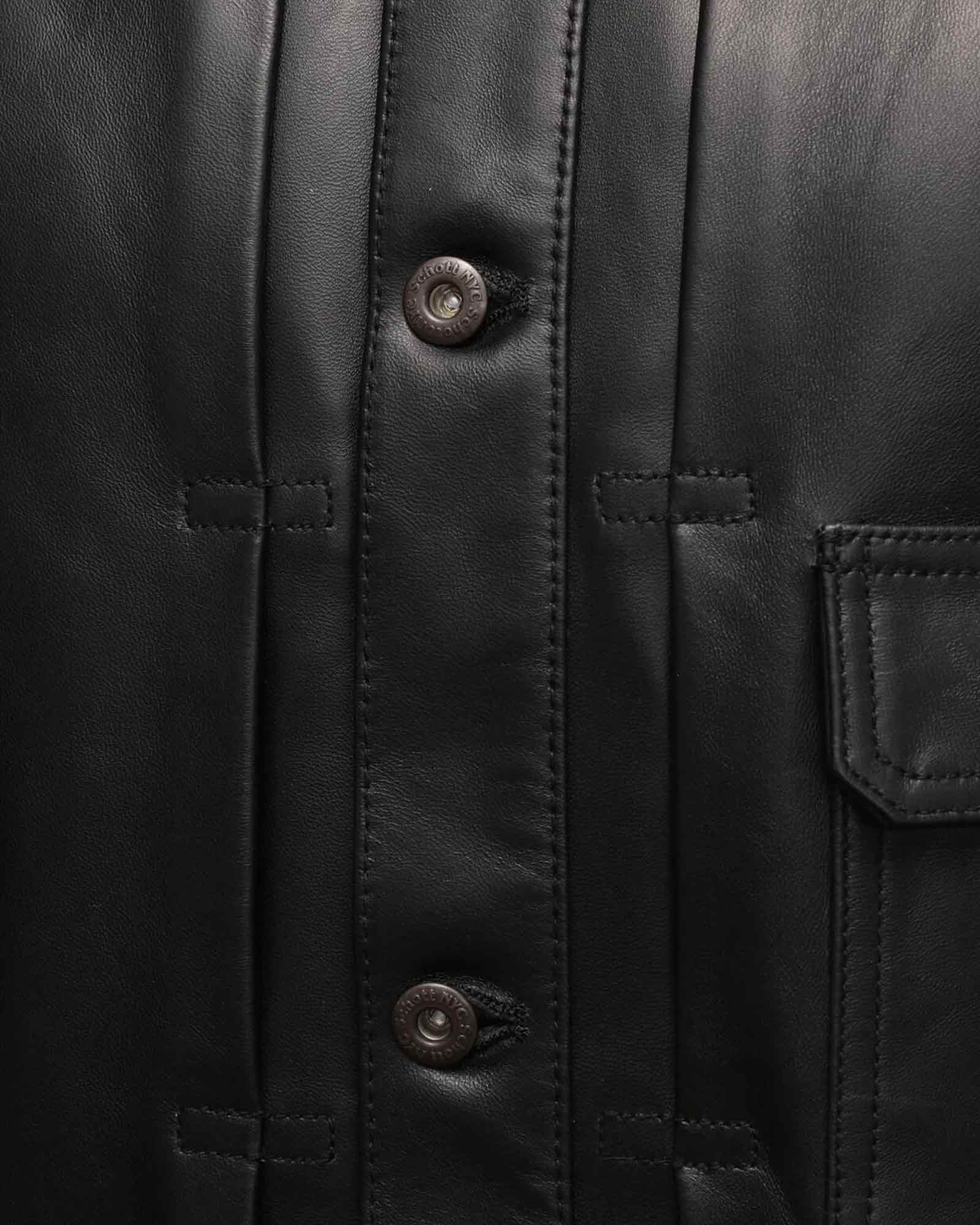 Schott・ショット -  SHEEP LEATHER 1st TRACKER JACKET / BLACK