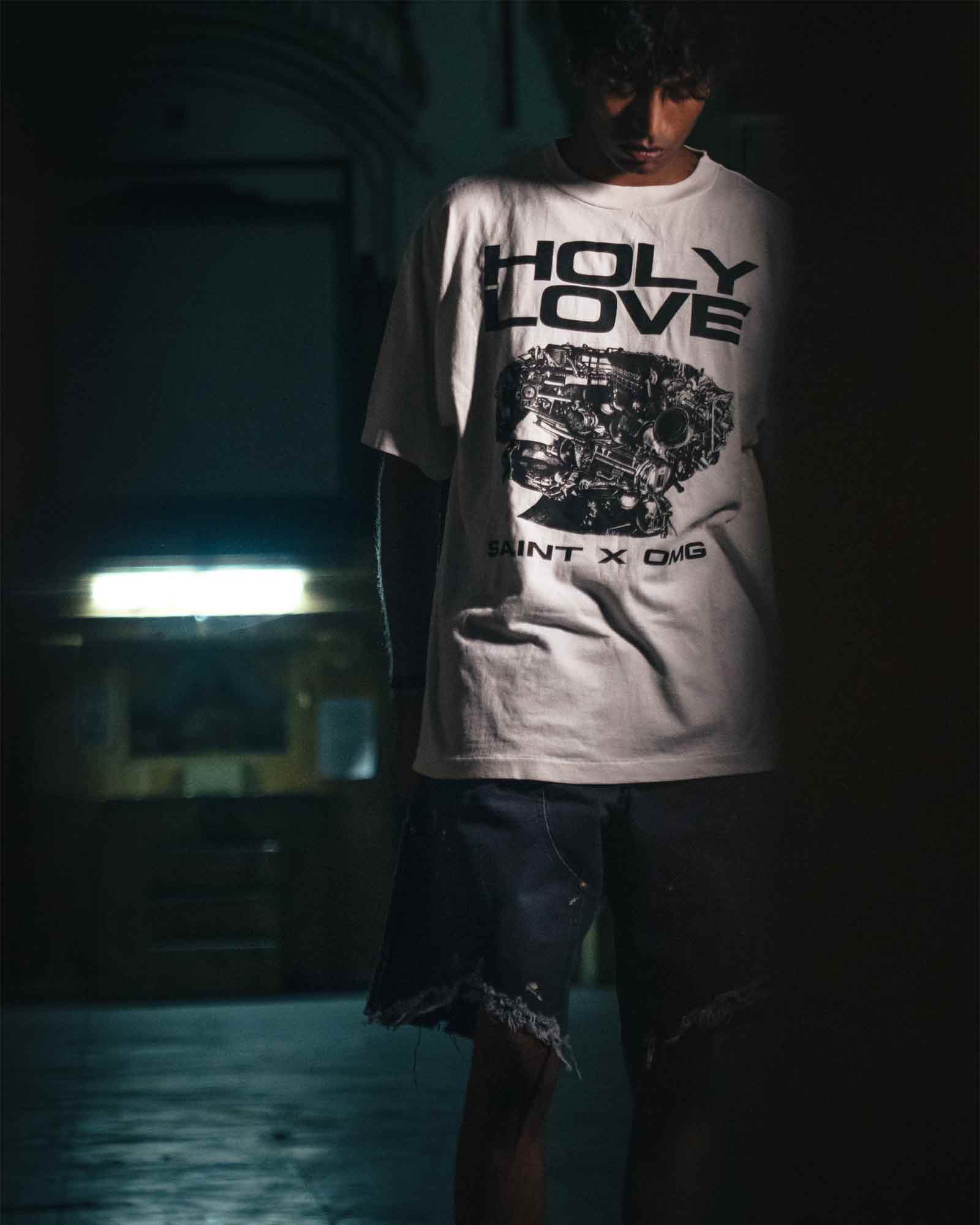 ©SAINT M××××××・セントマイケル - Tシャツ・カットソー KK_SS T-SHIRT/HOLY LOVE / WHITE