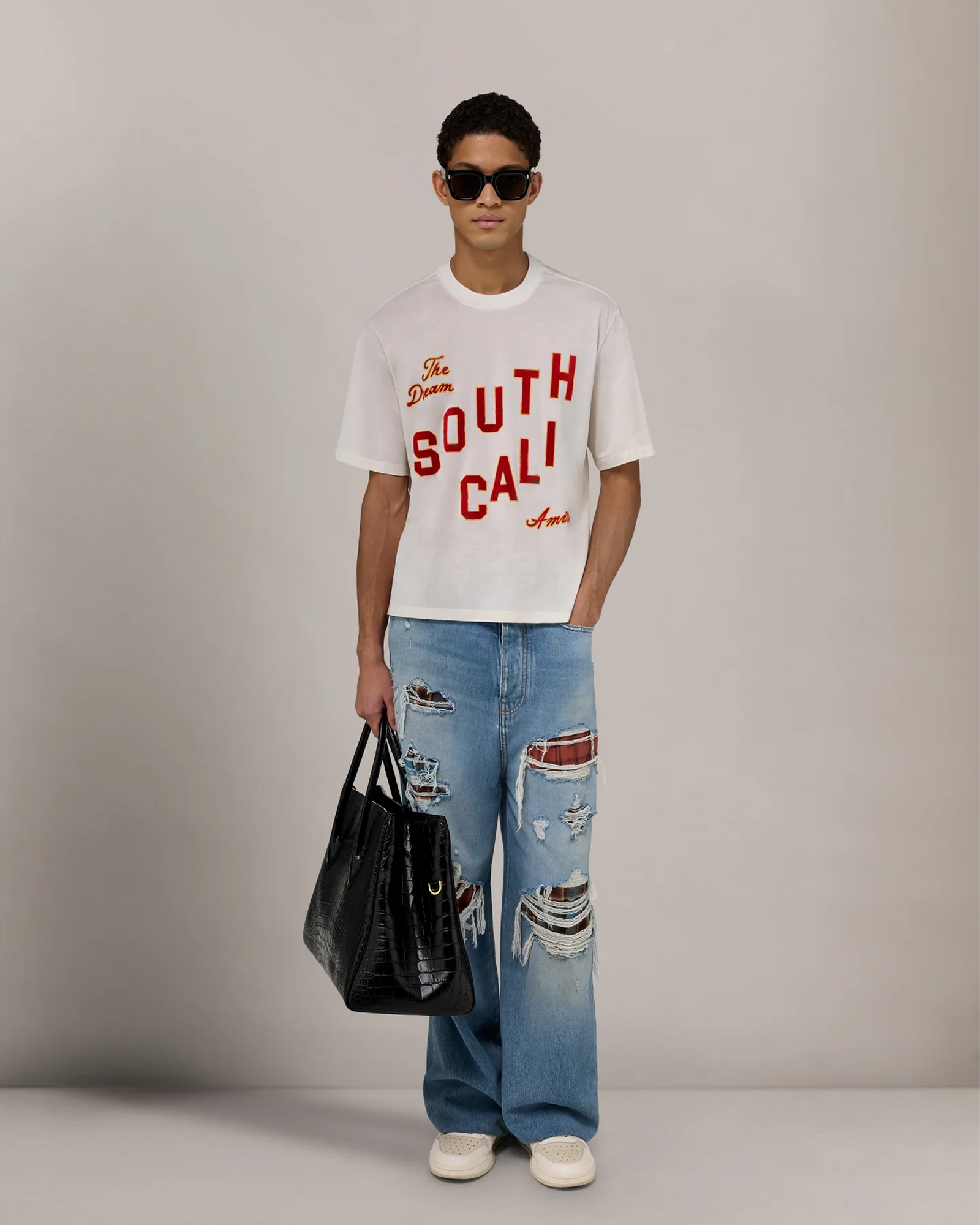 AMIRI・amiri -  FLANNEL REPAIR BAGGY JEAN / SURFRIDER INDIGO