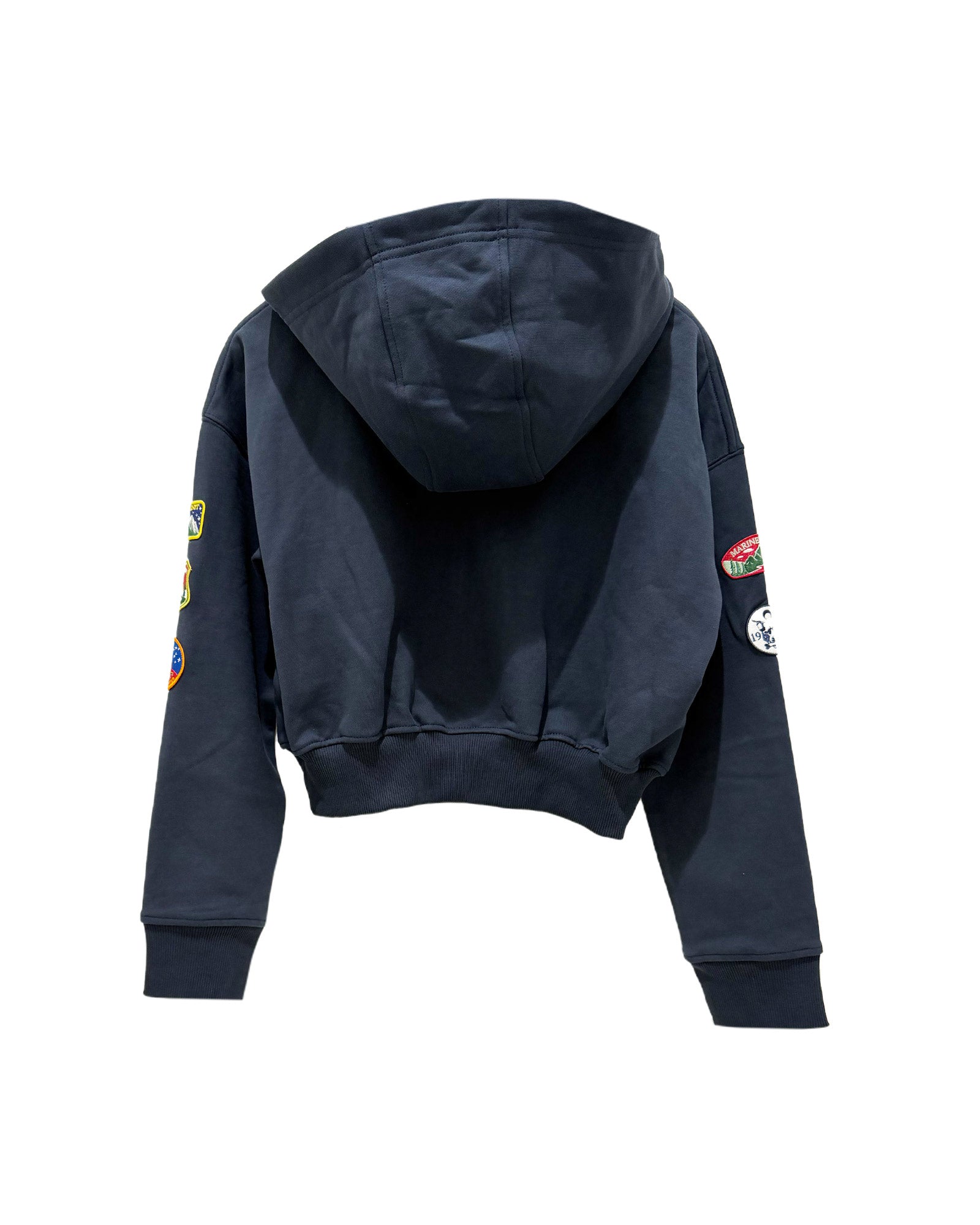 Marine Serre・マリーン・セル - パーカー・フーディ BOY SCOUT PATCH ZIPPED HOODIE / BLACK