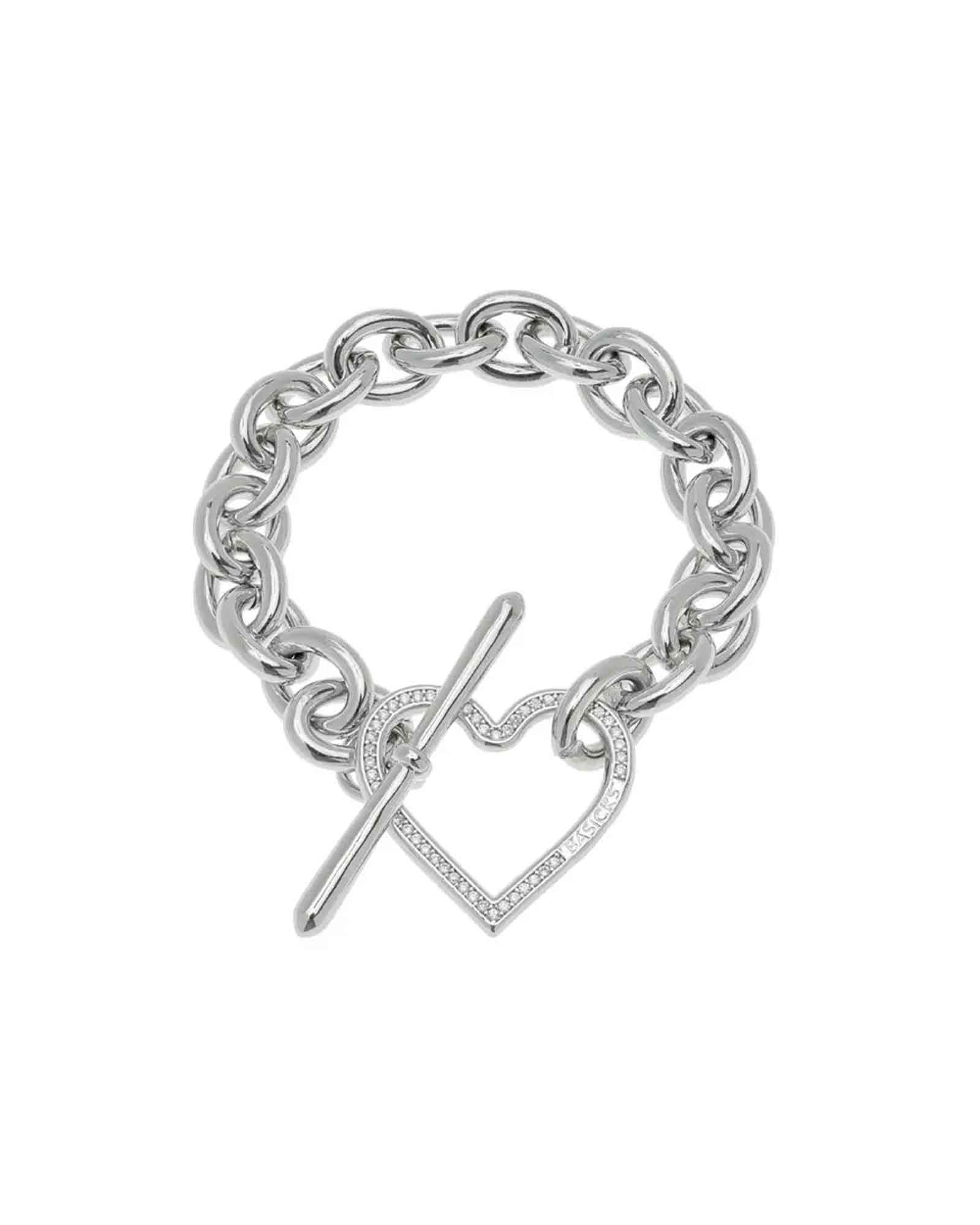 BASICKS・ベイシックス - ブレスレット・バングル HEART LINK FLOW BRACELET / SILVER
