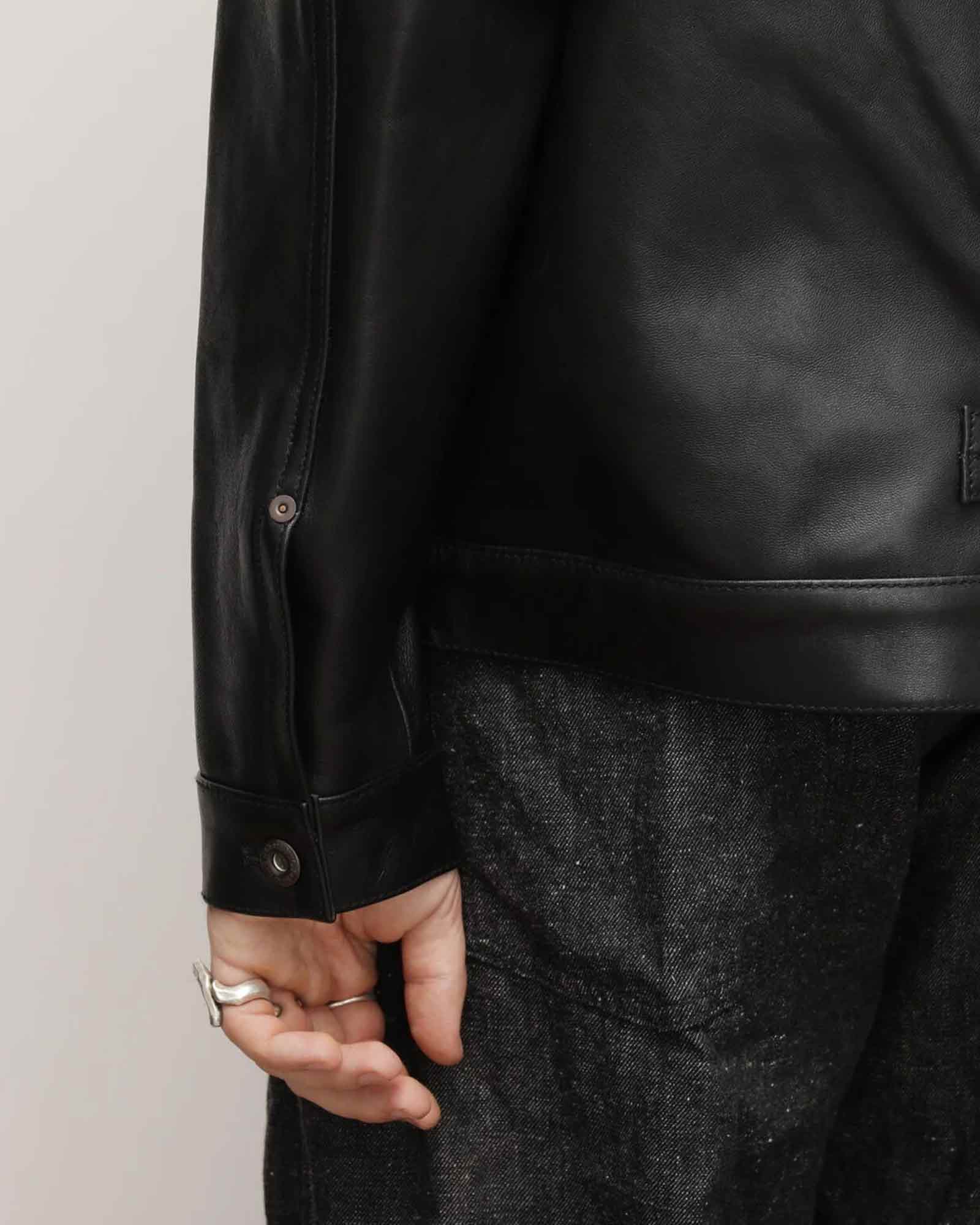 Schott・ショット -  SHEEP LEATHER 1st TRACKER JACKET / BLACK