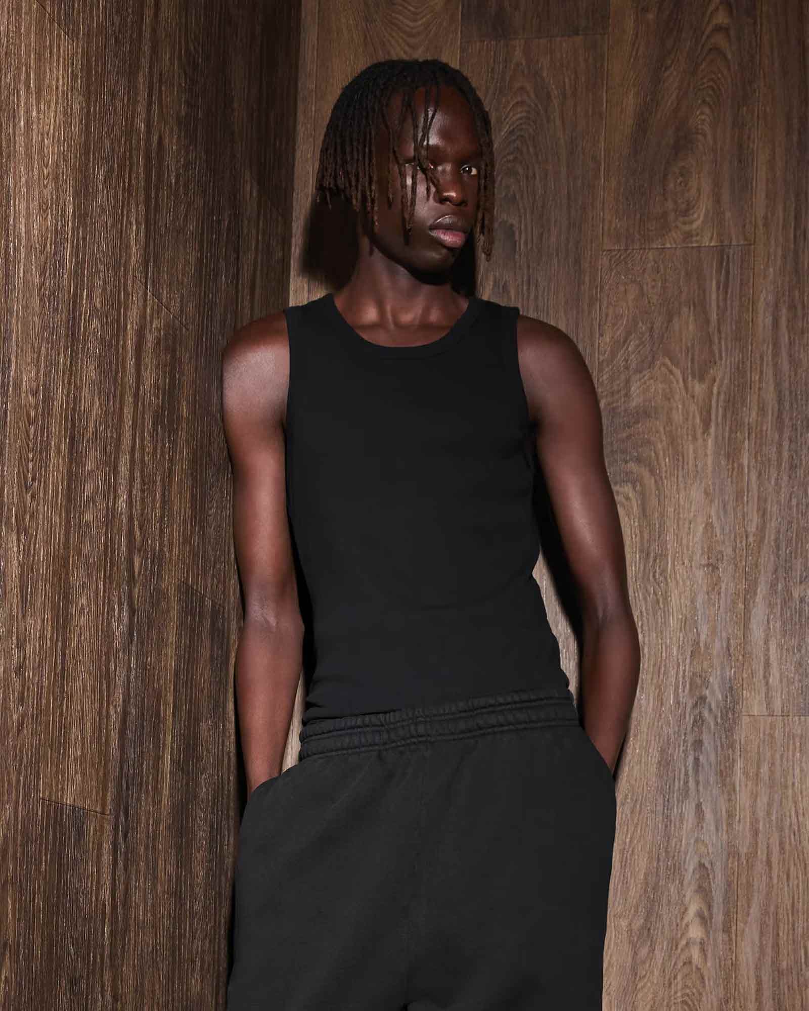 Entire studios・エンタイアスタジオ - トップス RIB TANK / BLACK