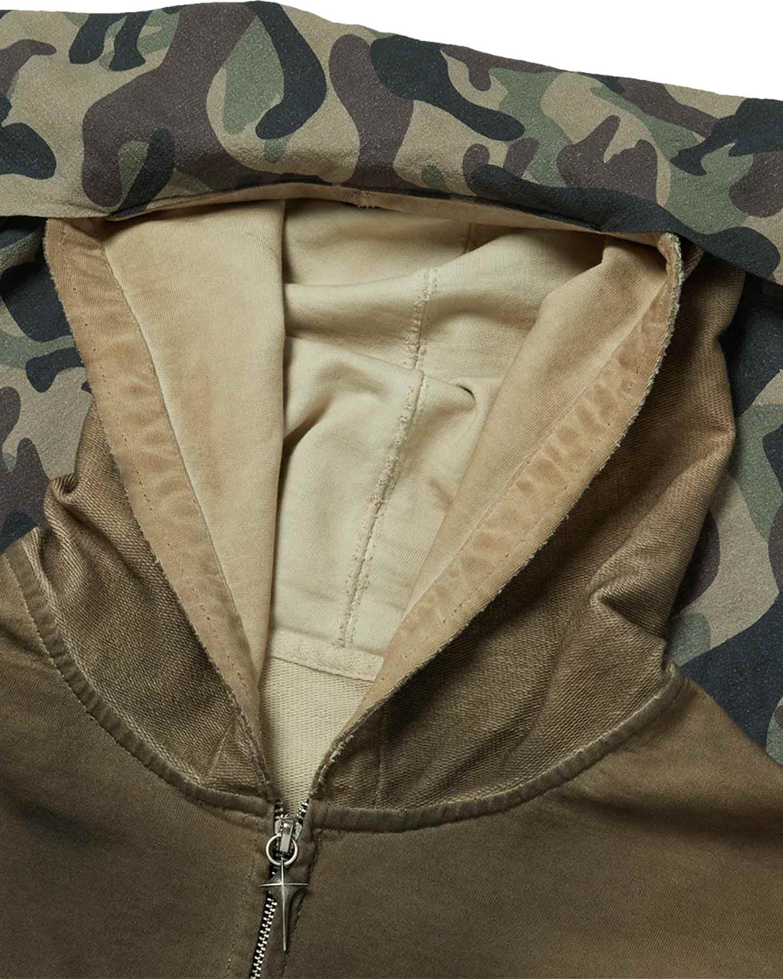 THUG CLUB・sag club -  CREED SCARF HOODED ZIP-UP HOODIE / BLACK