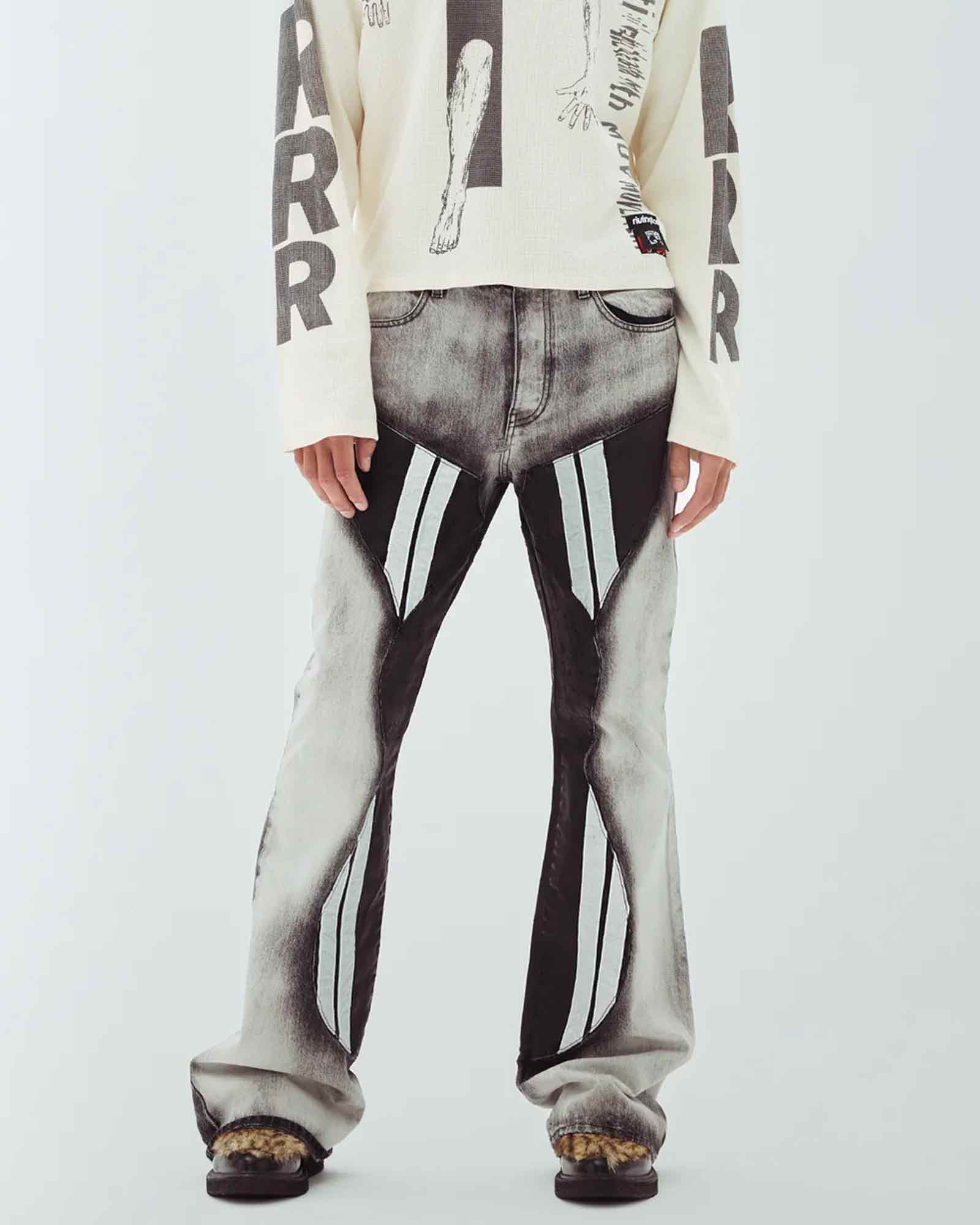 RRR123・里文顿 罗伊 李维斯 -  PNEUMA PANTS / BLACK/WHITE