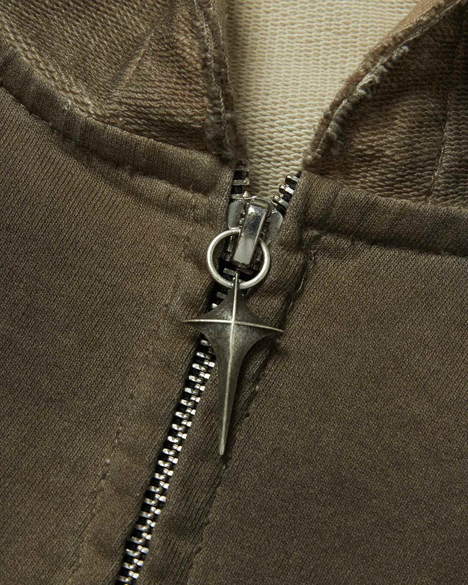 THUG CLUB・sag club -  CREED SCARF HOODED ZIP-UP HOODIE / BLACK