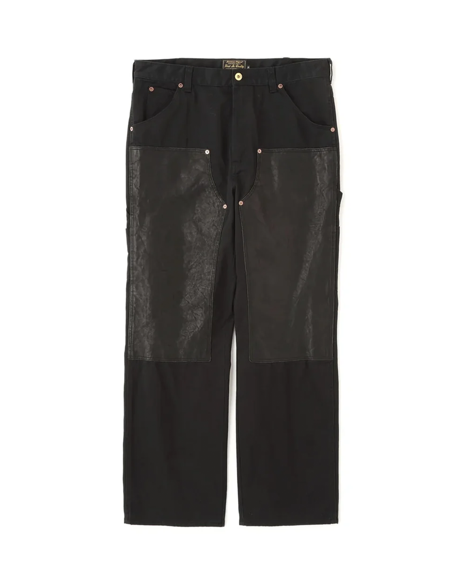 Schott・ショット - その他パンツ LEATHER COMB. DOUBLE KNEE PANTS / BLACK