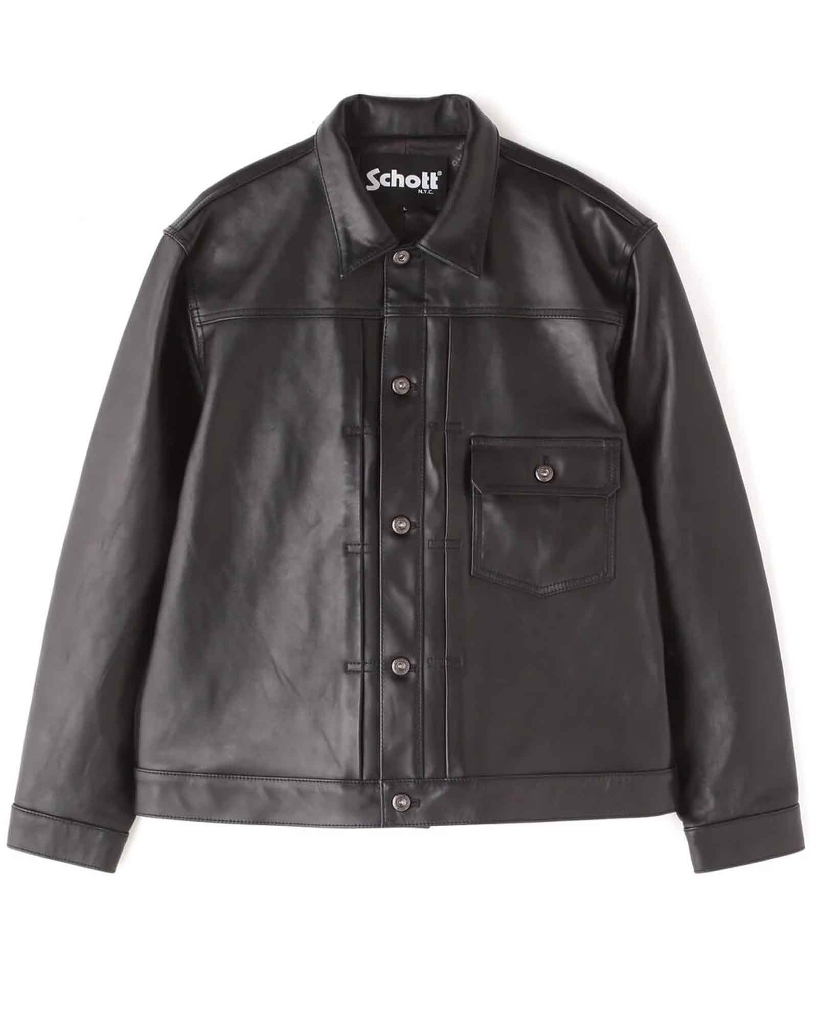 Schott・ショット -  SHEEP LEATHER 1st TRACKER JACKET / BLACK