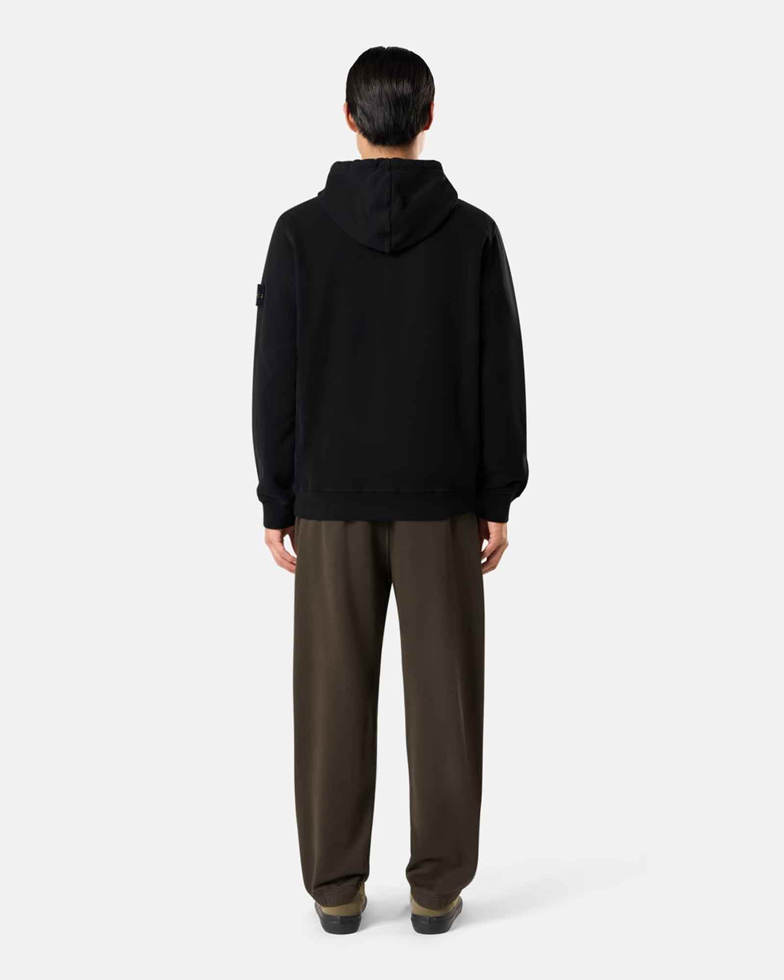 STONE ISLAND・stone island -  BRUSHED ORGANIC COTTON FLEECE 6100048 / BLACK