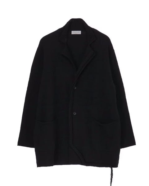 25AW Yohji Yamamoto 7G1Pフラシニットジャケット Yohji Yamamoto（ヨウジヤマモト）ジャケット「7G1P PLAIN STITCH WITH