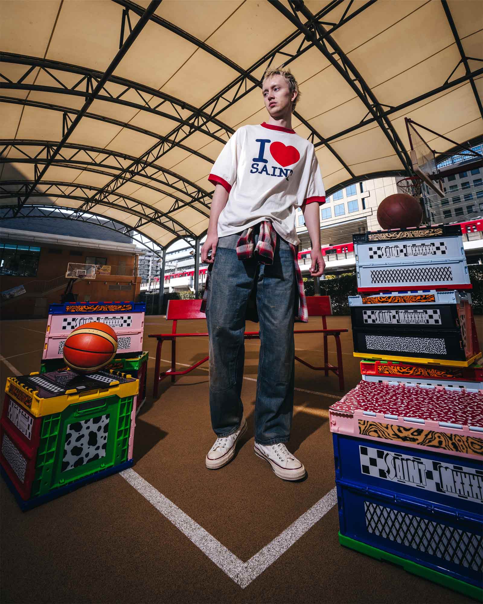 ©SAINT M××××××・セントマイケル - Tシャツ・カットソー SS T-SHIRT/I LOVE SAINT / WHITE