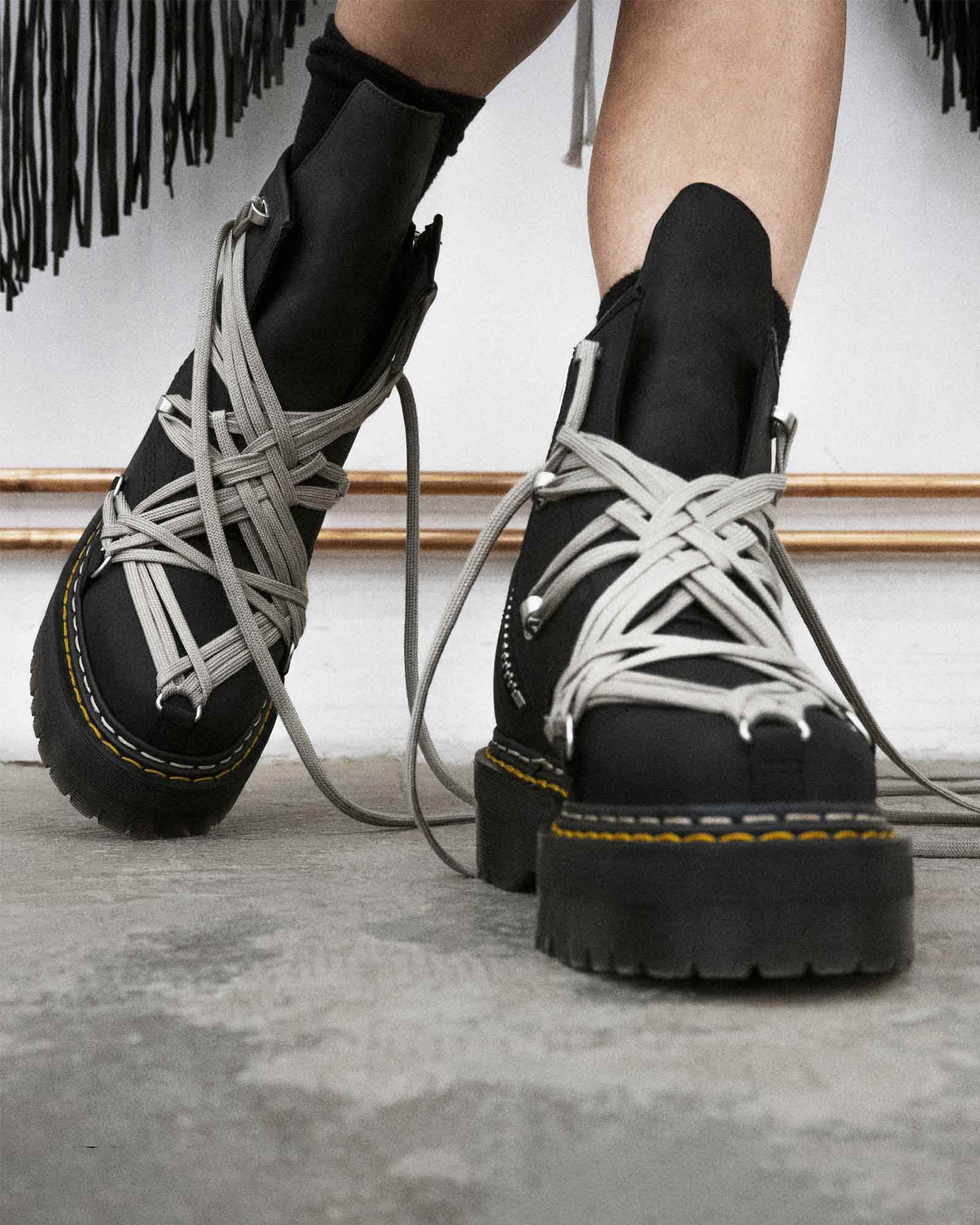 RICK OWENS・rick owens -  1460 QUAD SOLE MEGALACE® BOOT / BLACK