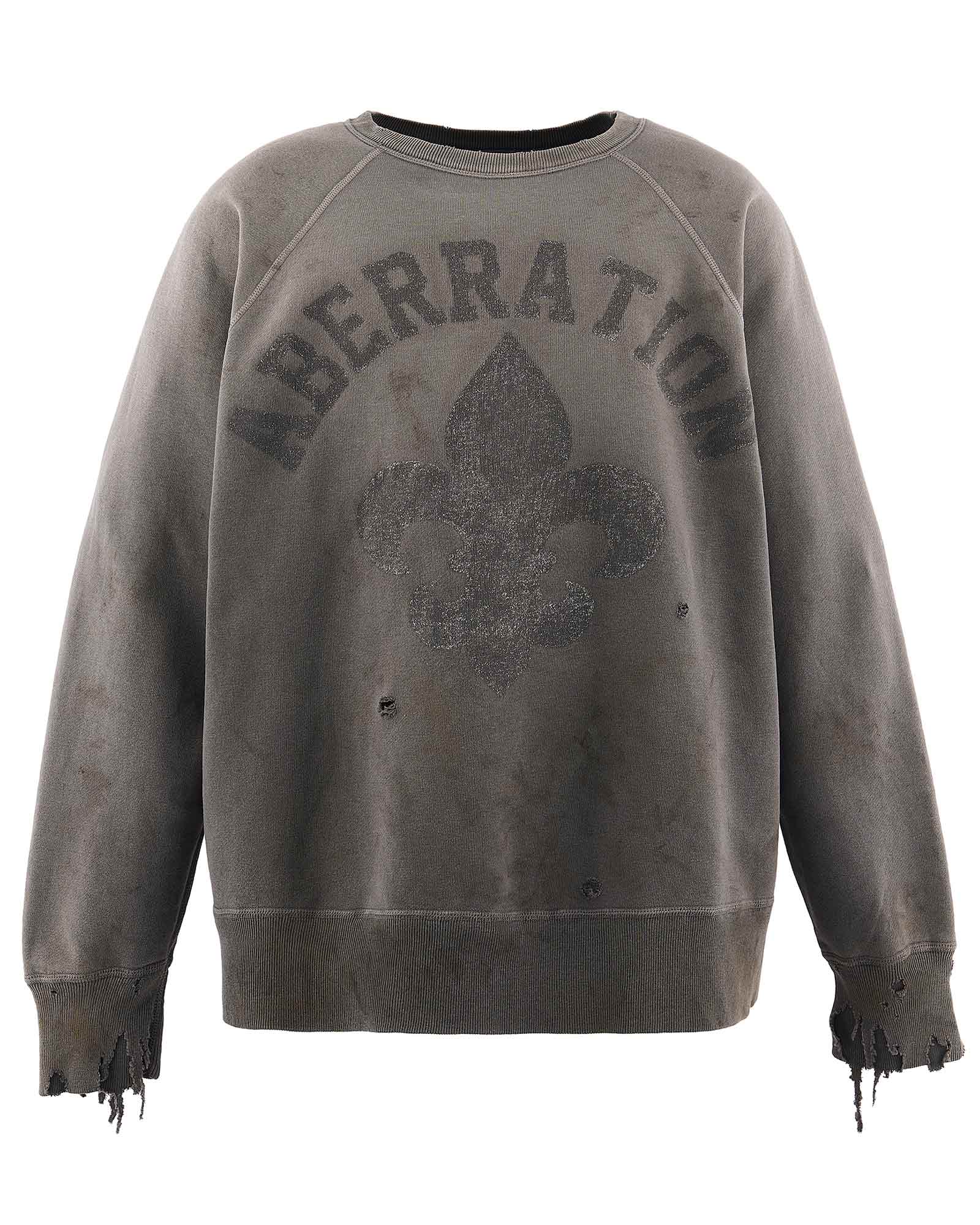 CREW NECK SWEAT/ABBERATION / CHARCOAL