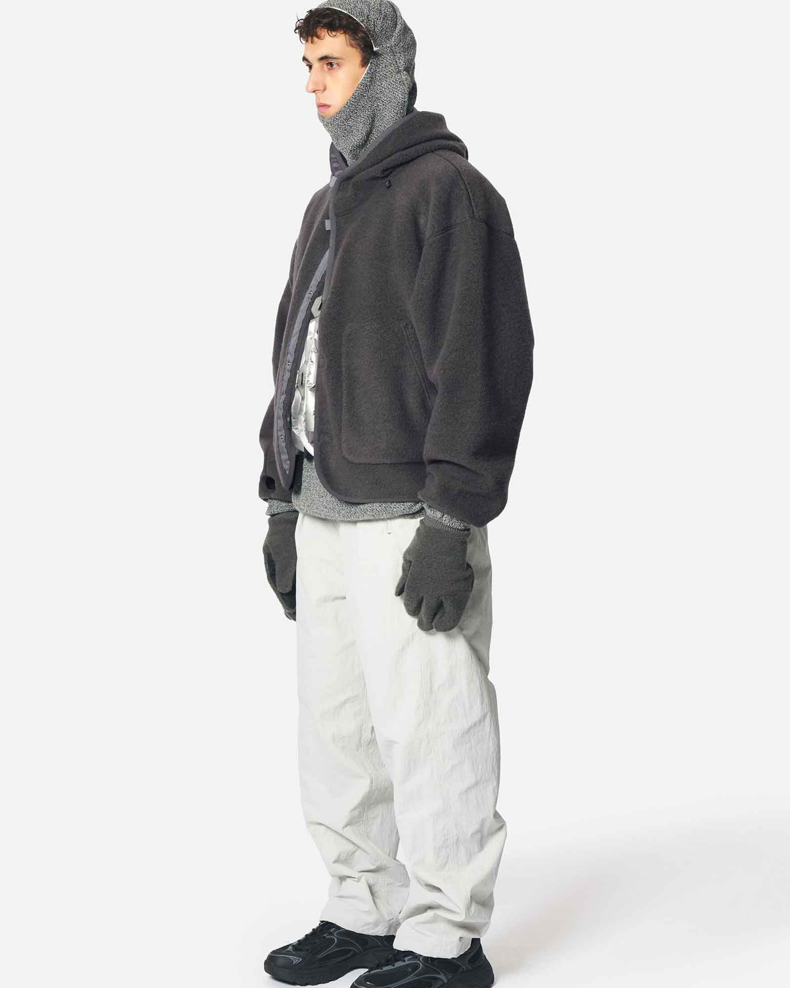 Goldwin 0・ゴールドウイン ゼロ - パーカー・フーディ WOOL FLEECE HOODIE / DARK LAVA