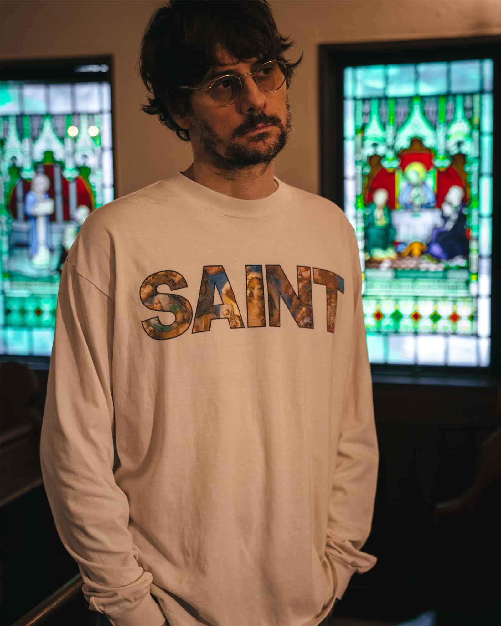 ©SAINT M××××××・saint michael -  LS TEE/NEW BODY RULES / WHITE