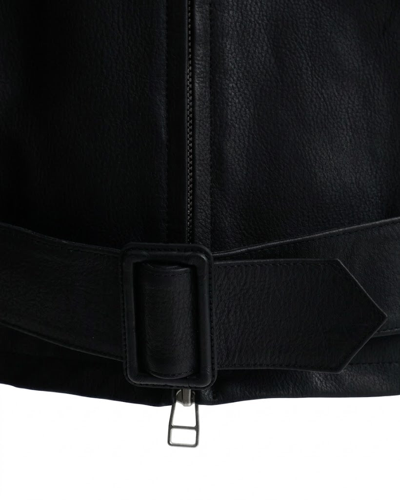 SOSHIOTSUKI・ソウシオオツキ - ジャケット OILED LEATHER BLOUSON / BLACK