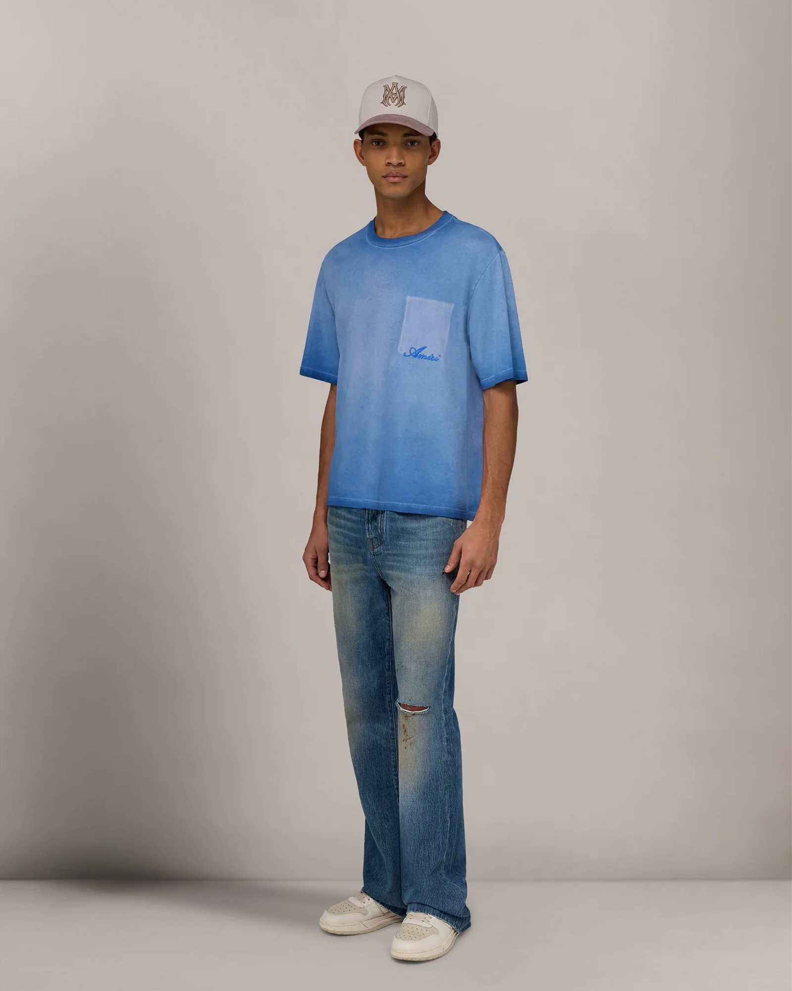 AMIRI・アミリ - デニムパンツ "SLASH BOOTCUT JEAN" / DESE RT SKY