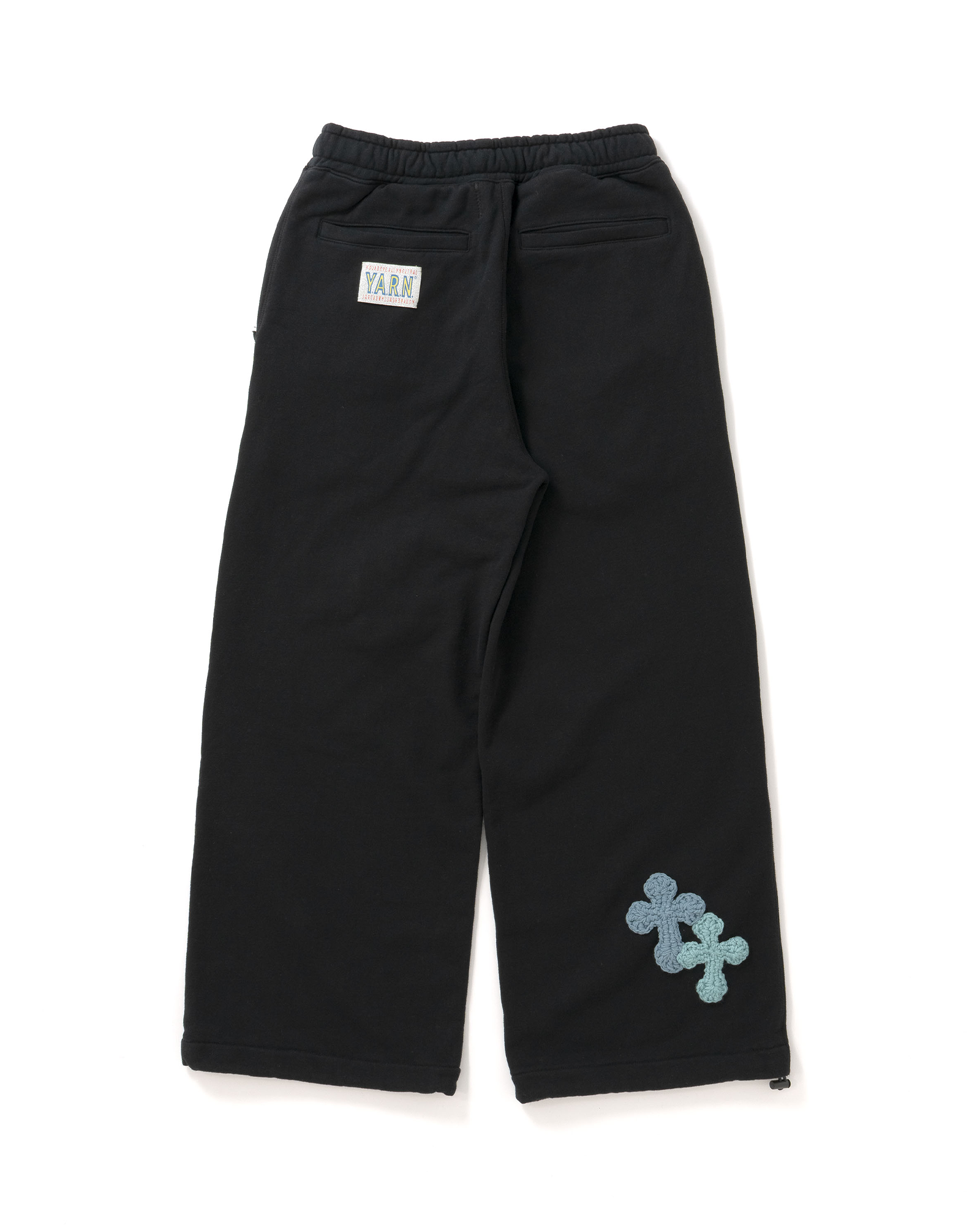 Perfectribs・パーフェクトリブズ - スウェットパンツ Y.A.R.N. × PERFECTRIBS NEW SUPER WIDE WEAT PANTS-1(S) / BLACK