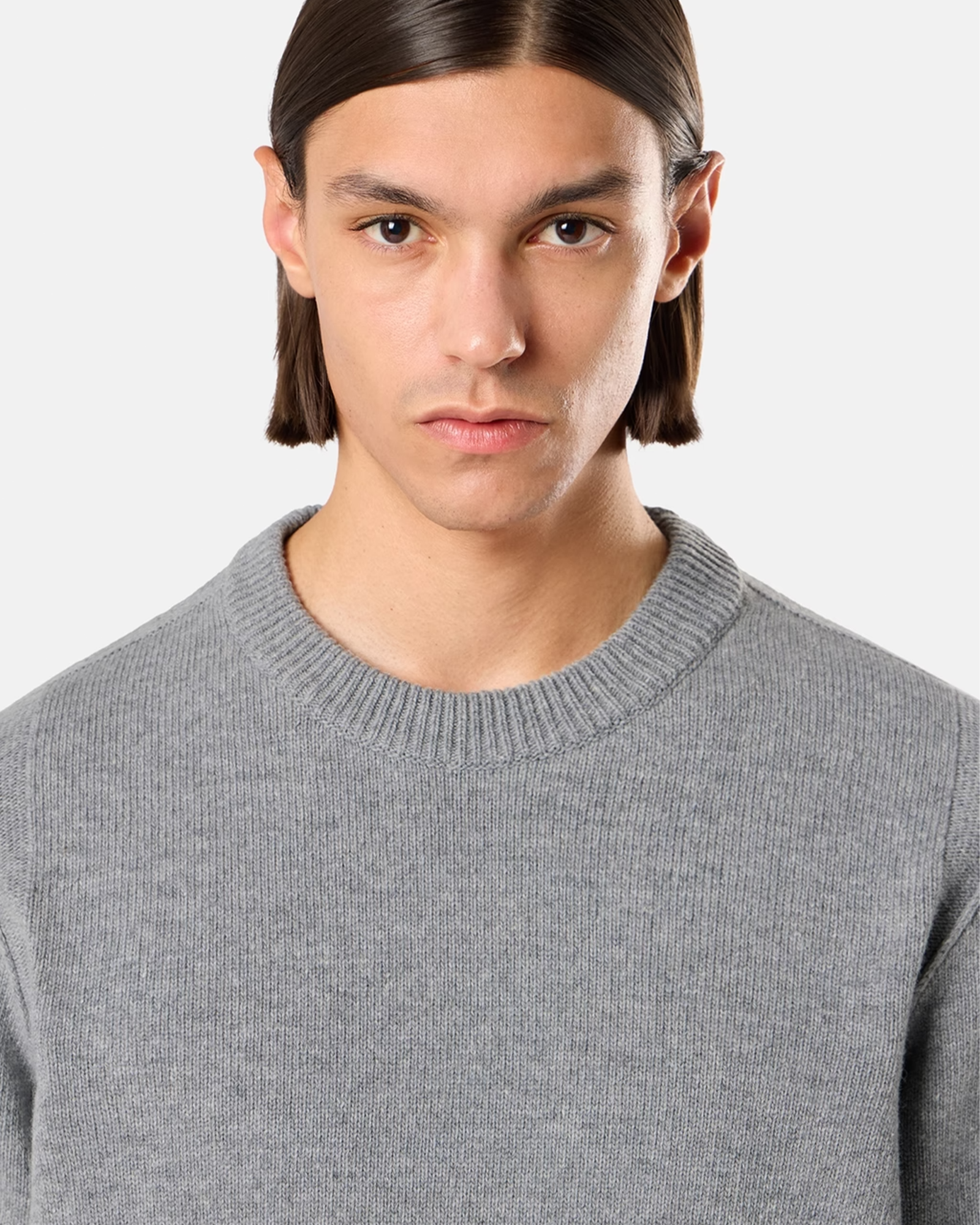 STONE ISLAND・ストーンアイランド - ニット・セーター "LAMBSWOOL 26AW-5100072" / GREY MELANGE