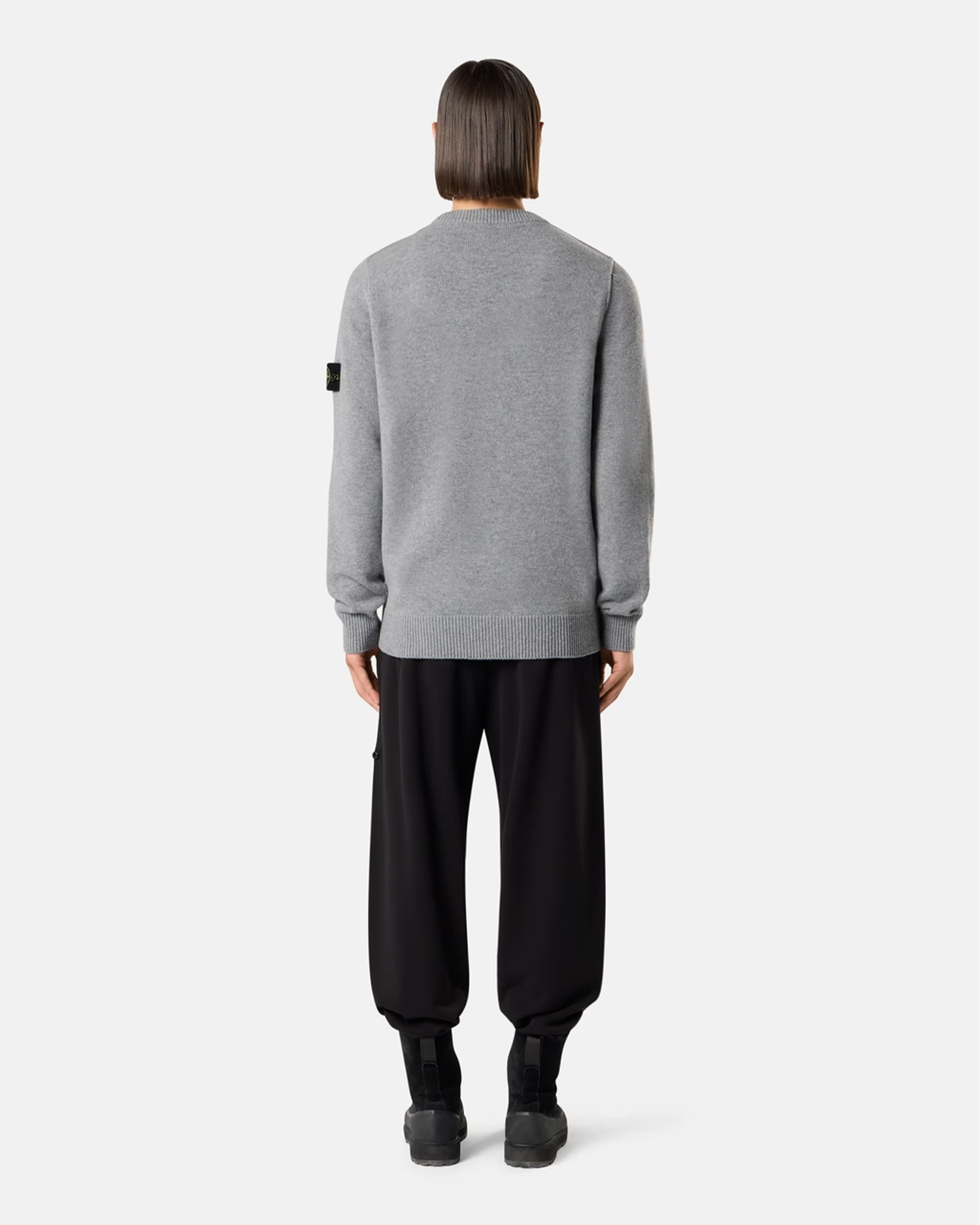 STONE ISLAND・ストーンアイランド - ニット・セーター "LAMBSWOOL 26AW-5100072" / GREY MELANGE