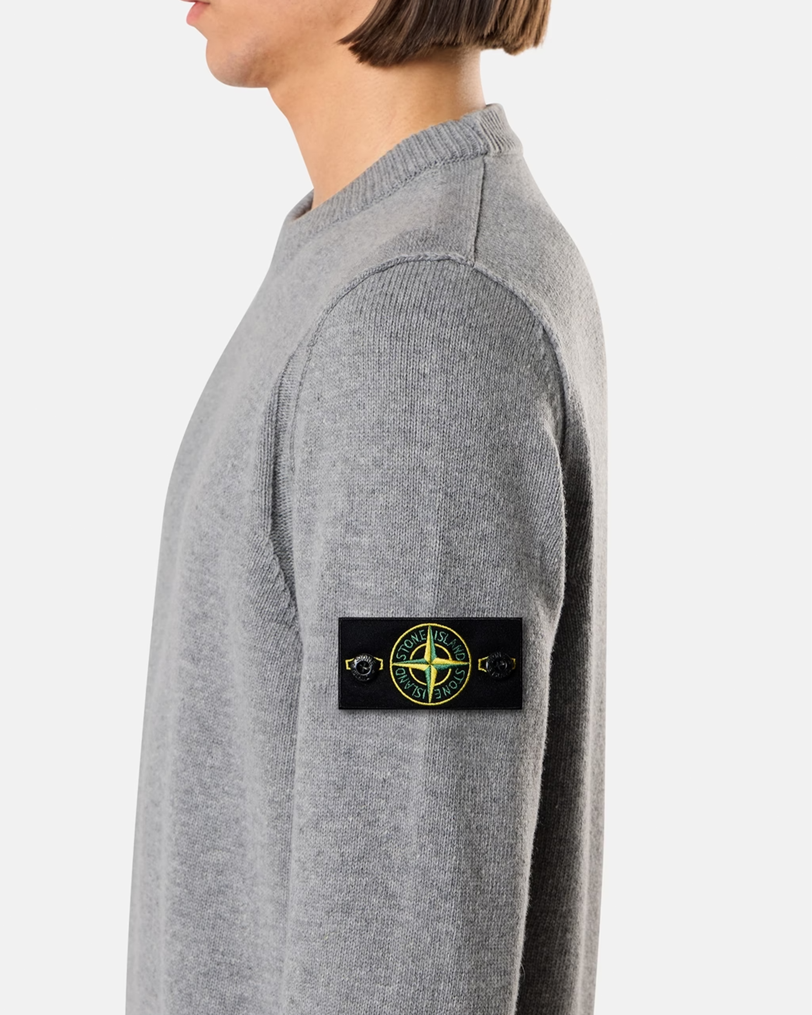 STONE ISLAND・ストーンアイランド - ニット・セーター "LAMBSWOOL 26AW-5100072" / GREY MELANGE