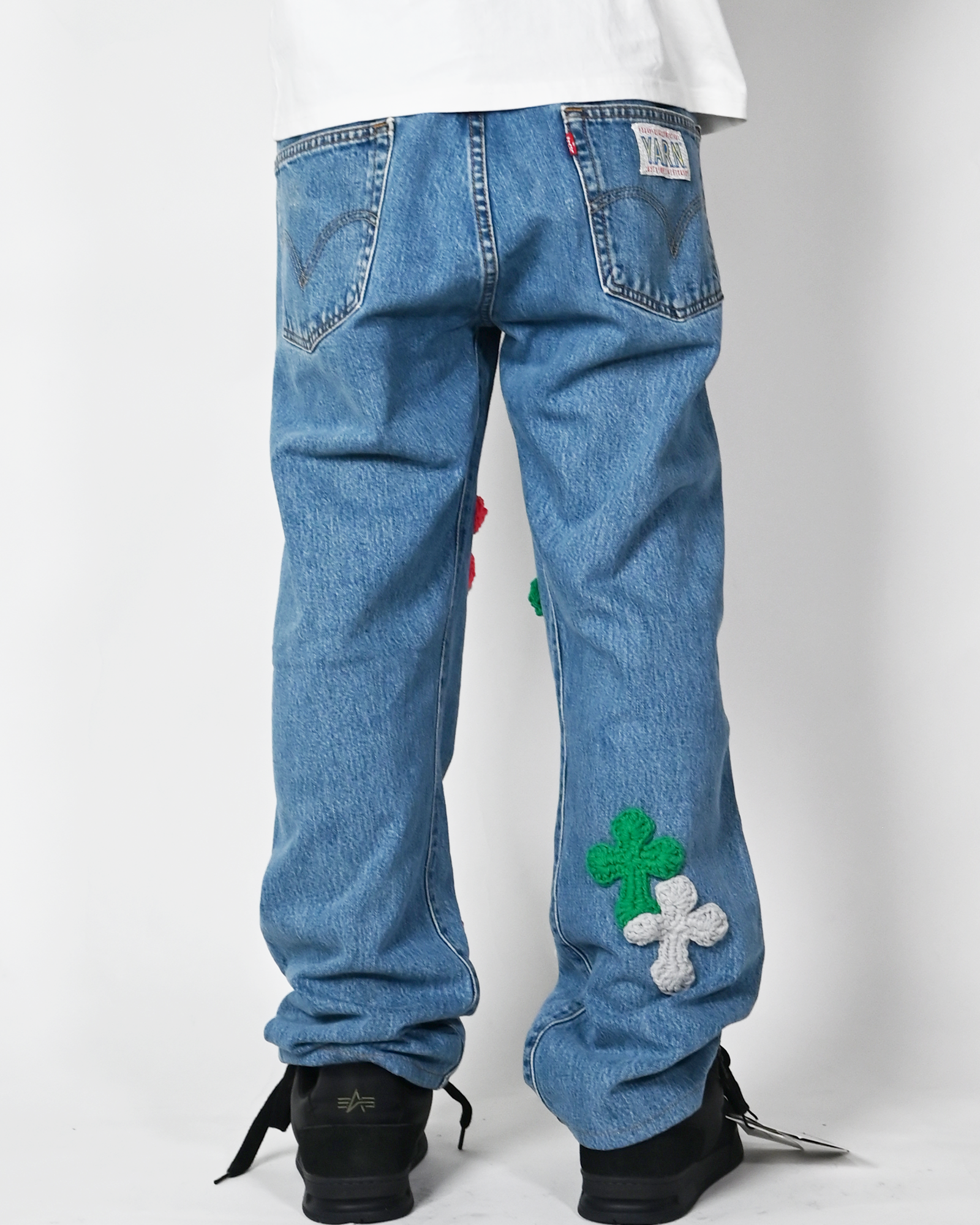 Y.A.R.N.・ヤーン - デニムパンツ Y.A.R.N. STRAIGHT DENIM AW-5 (W35) / MULTI