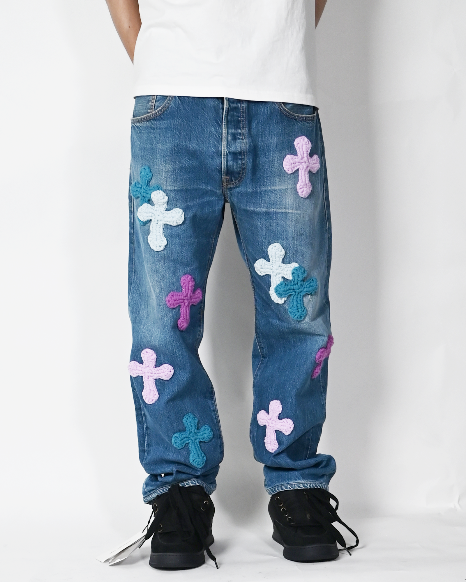 Y.A.R.N.・ヤーン - デニムパンツ Y.A.R.N. DENIM AW-4 (W34) / MULTI