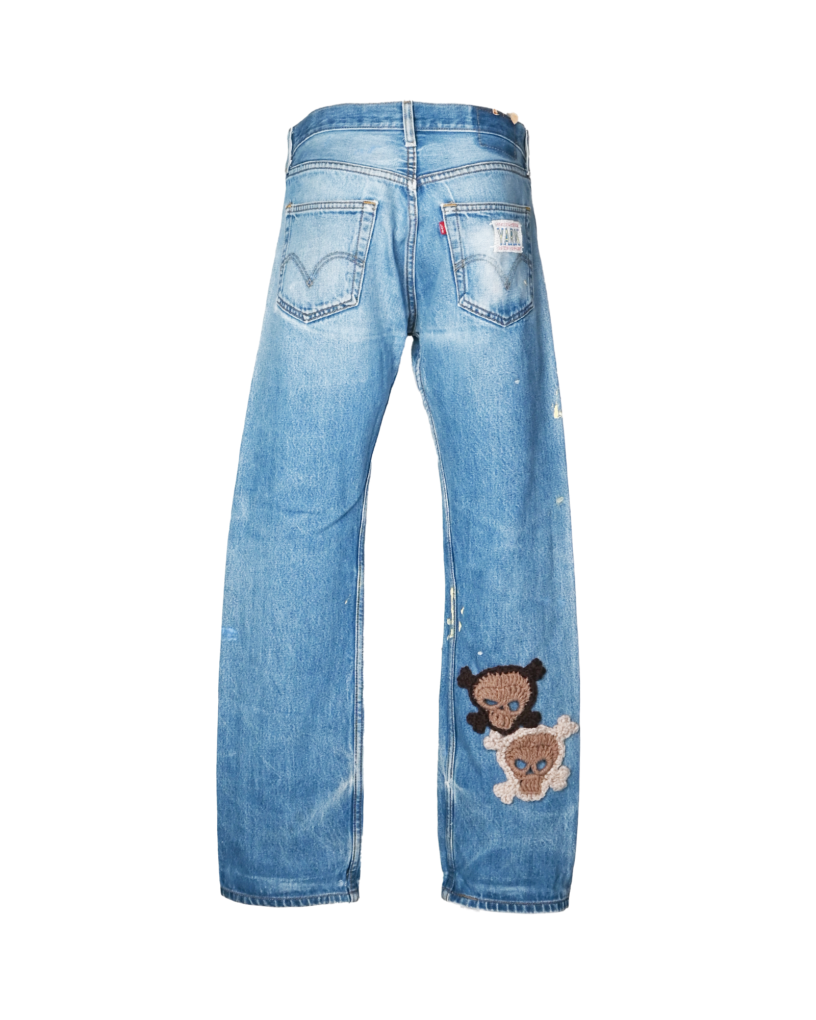 Y.A.R.N.・ヤーン - デニムパンツ Y.A.R.N. SKULL DENIM-10 (W31) / MULTI