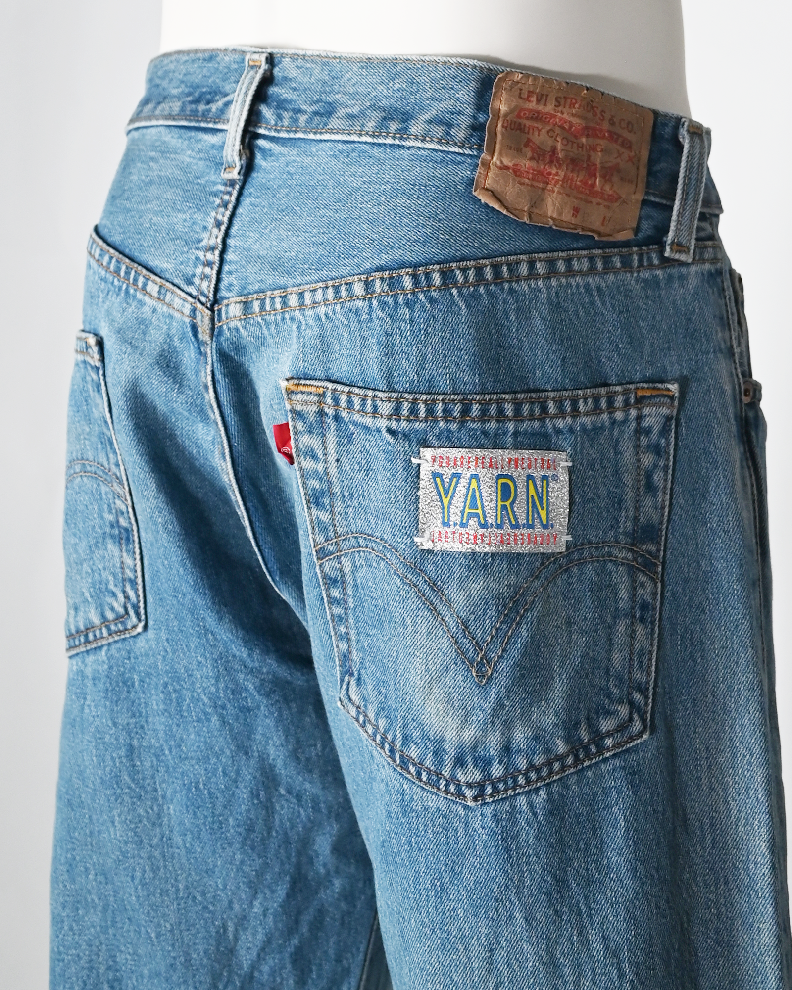 Y.A.R.N.・ヤーン - デニムパンツ Y.A.R.N. SKULL DENIM-9 (W36) / MULTI