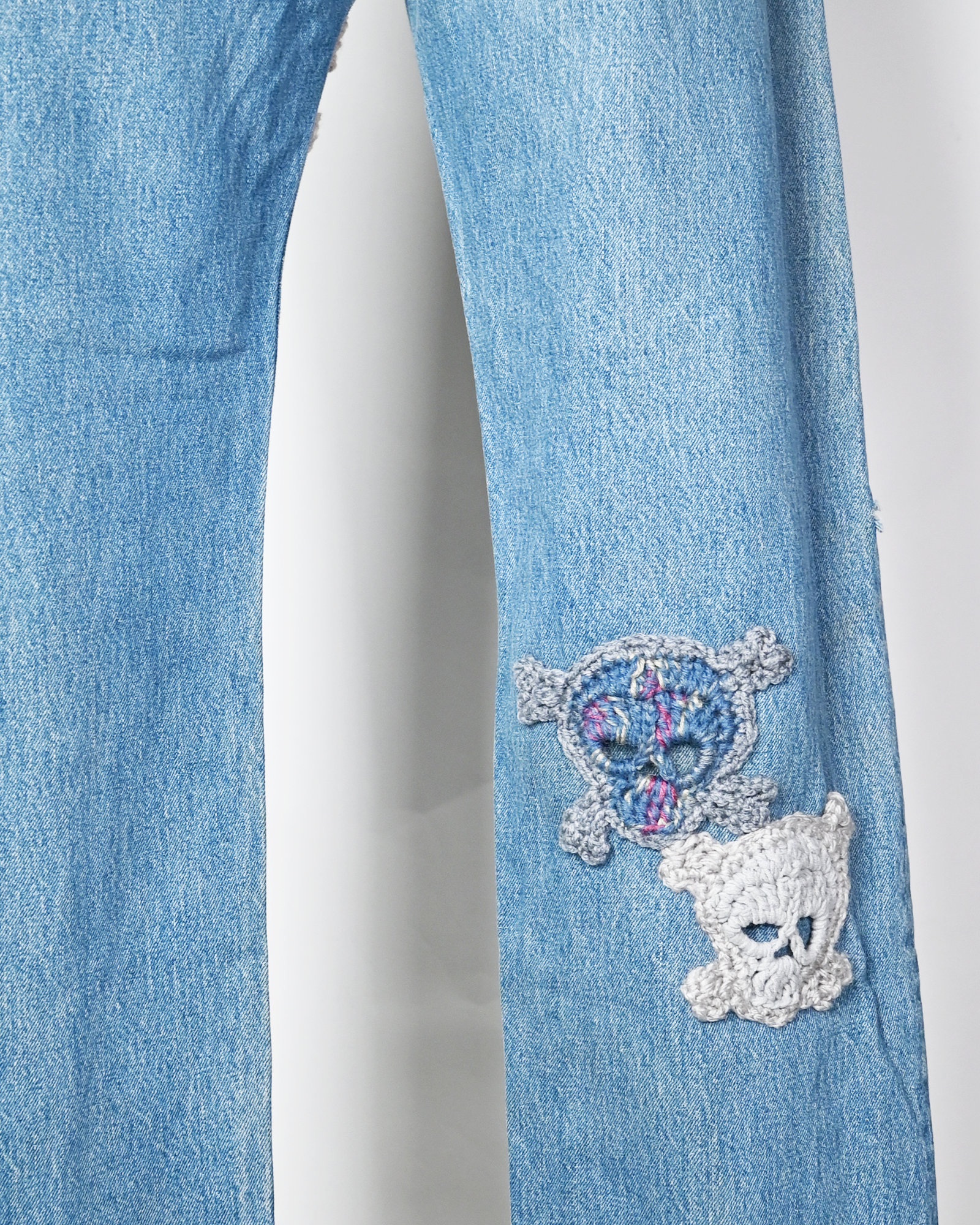 Y.A.R.N.・ヤーン - デニムパンツ Y.A.R.N. SKULL DENIM-9 (W36) / MULTI