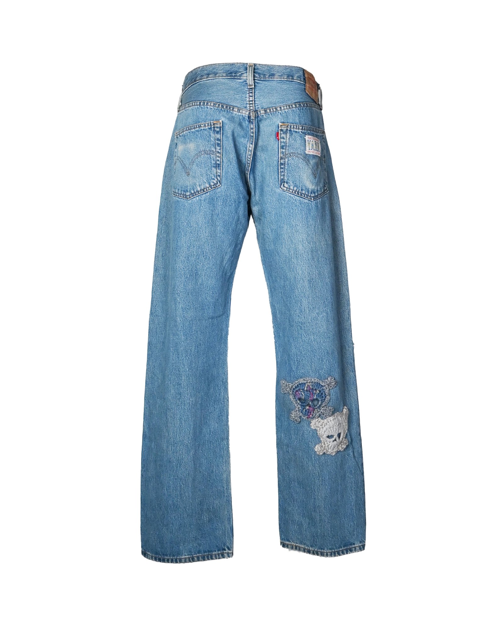 Y.A.R.N.・ヤーン - デニムパンツ Y.A.R.N. SKULL DENIM-9 (W36) / MULTI
