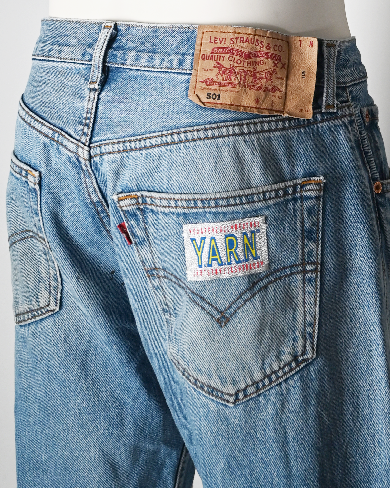Y.A.R.N.・ヤーン - デニムパンツ Y.A.R.N. SKULL DENIM-8 (W31) / MULTI