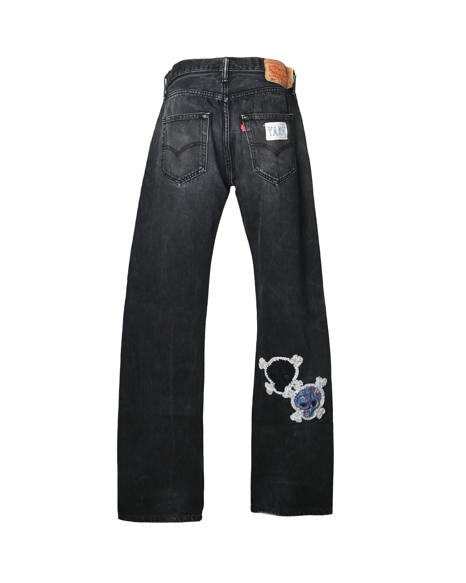 Y.A.R.N.・ヤーン - デニムパンツ Y.A.R.N. SKULL DENIM-7 (W33)/ MULTI