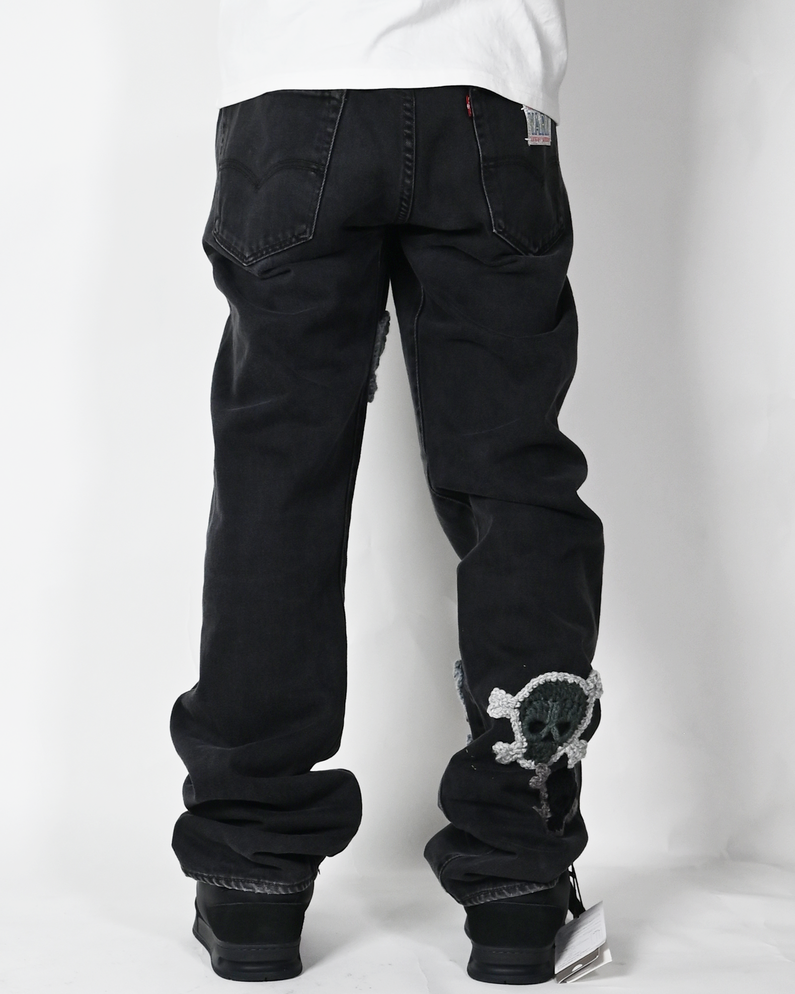 Y.A.R.N.・ヤーン - デニムパンツ Y.A.R.N. SKULL DENIM-6 (W36) / MULTI
