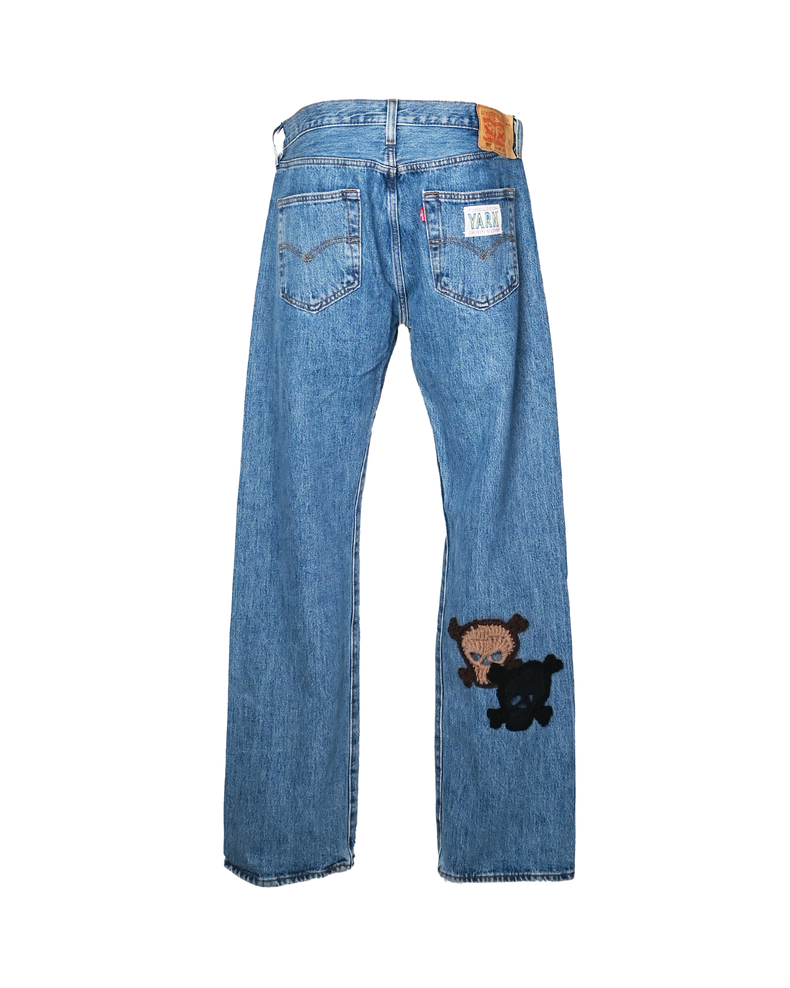 Y.A.R.N.・ヤーン - デニムパンツ Y.A.R.N. SKULL DENIM-5 (W34) / MULTI
