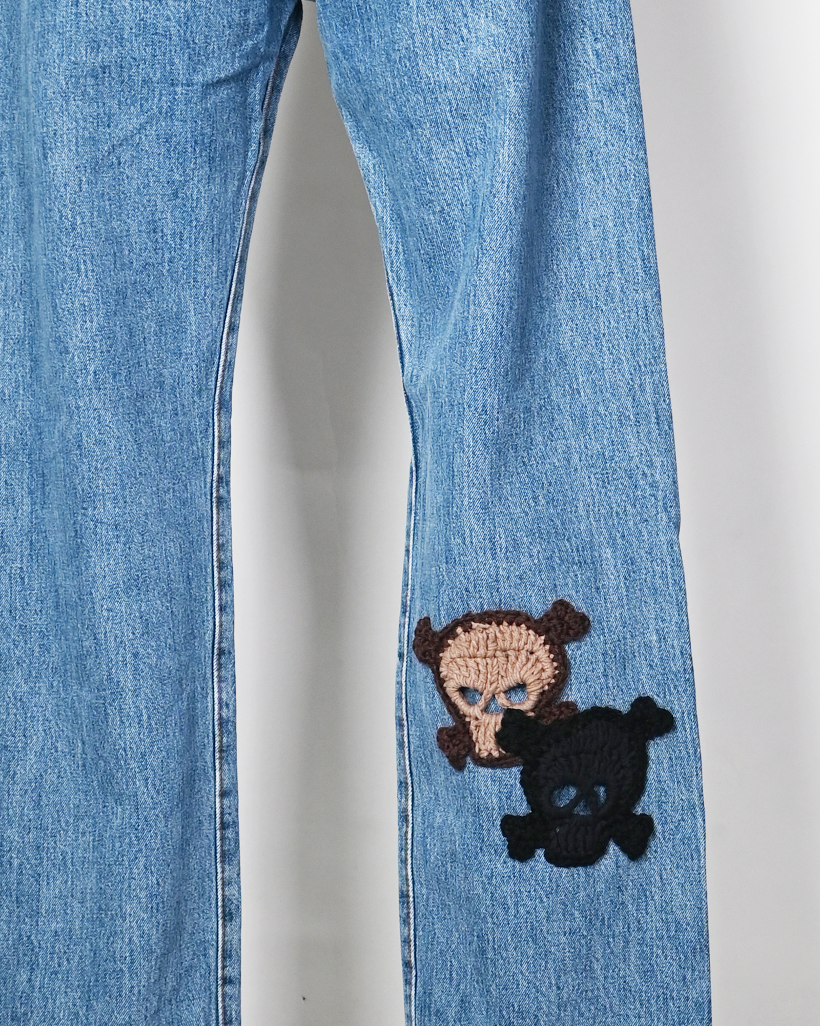 Y.A.R.N.・ヤーン - デニムパンツ Y.A.R.N. SKULL DENIM-5 (W34) / MULTI