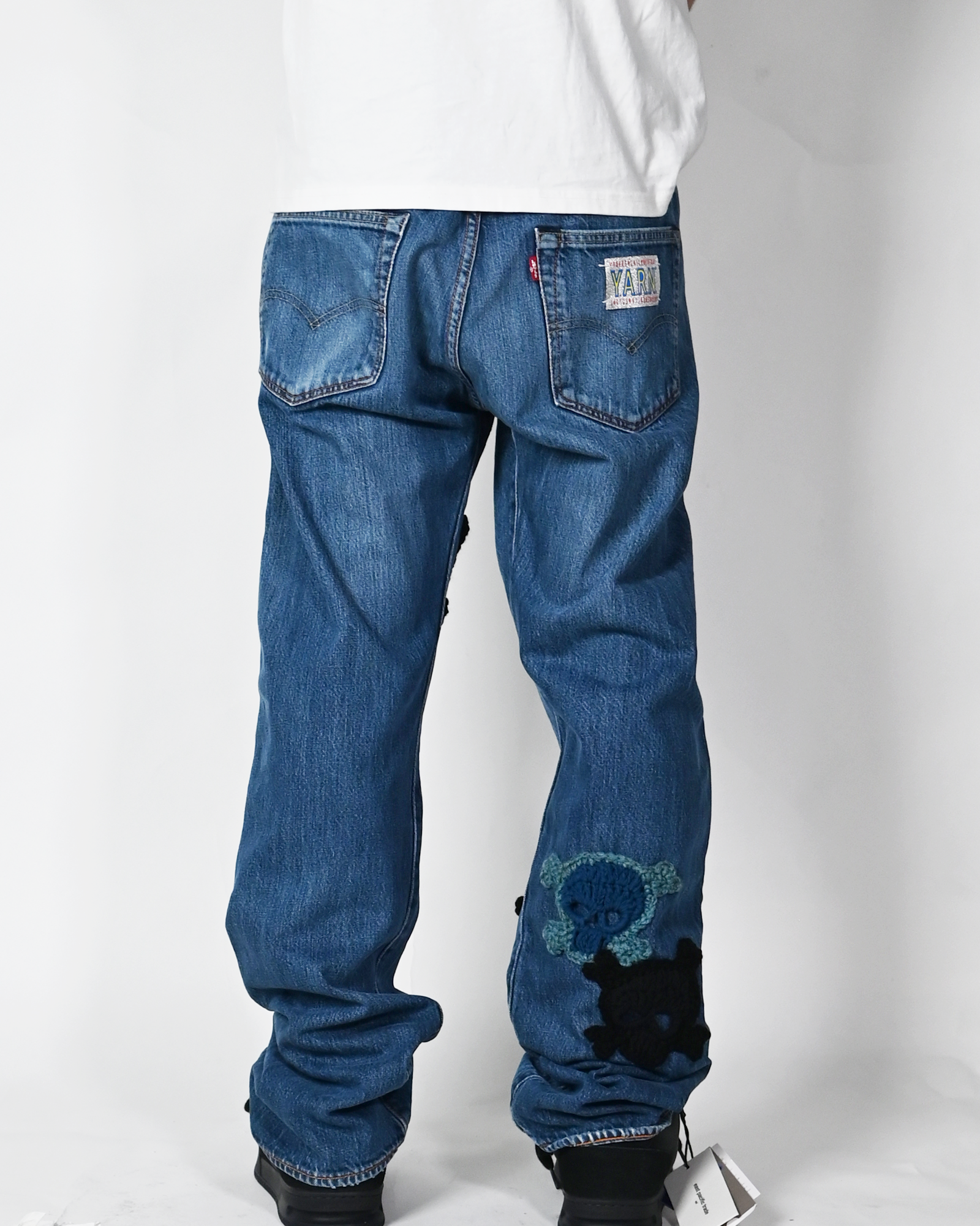 Y.A.R.N.・ヤーン - デニムパンツ Y.A.R.N. SKULL DENIM-4 (W36) / MULTI
