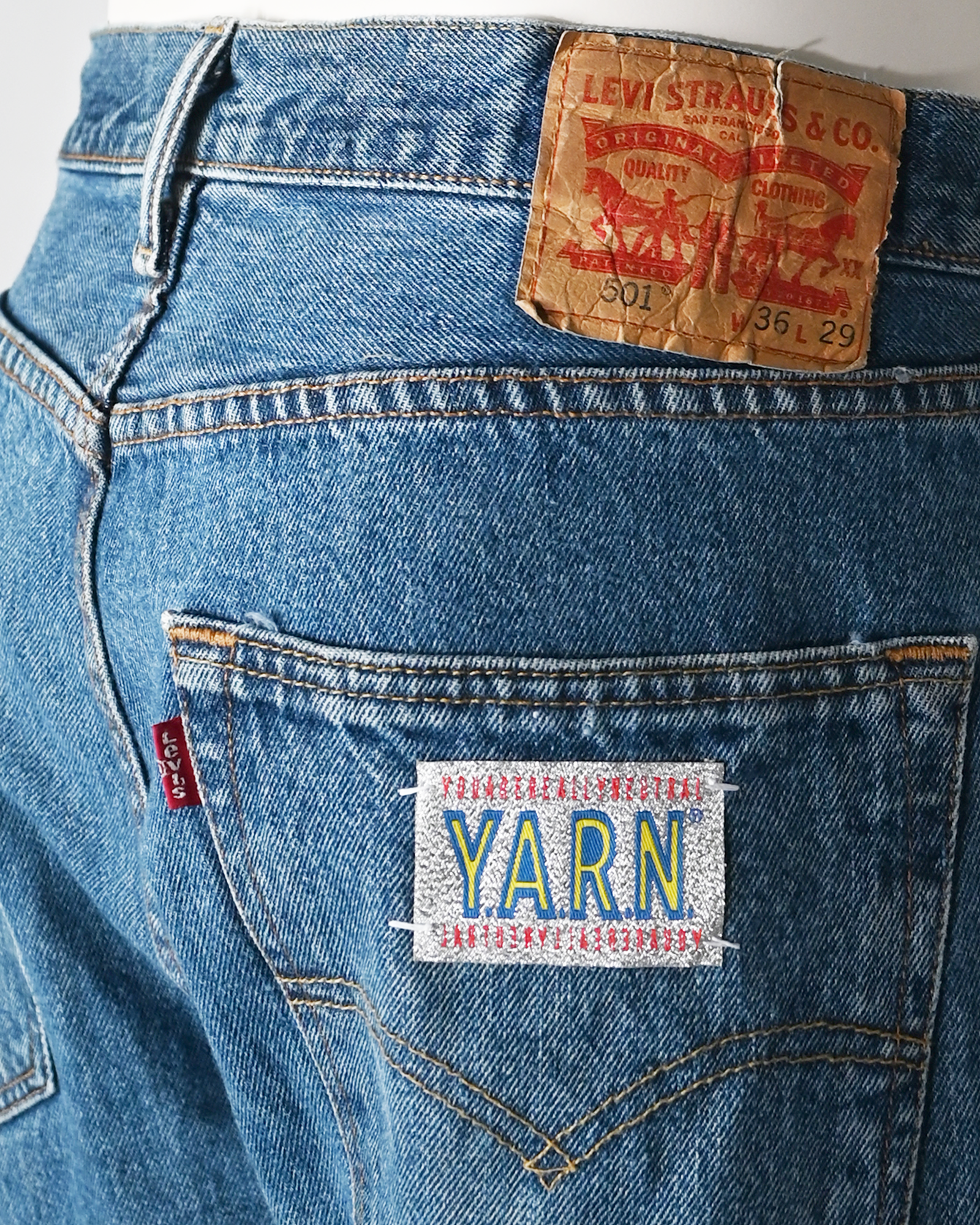 Y.A.R.N.・ヤーン - デニムパンツ Y.A.R.N. SKULL DENIM-2 (W36) / MULTI